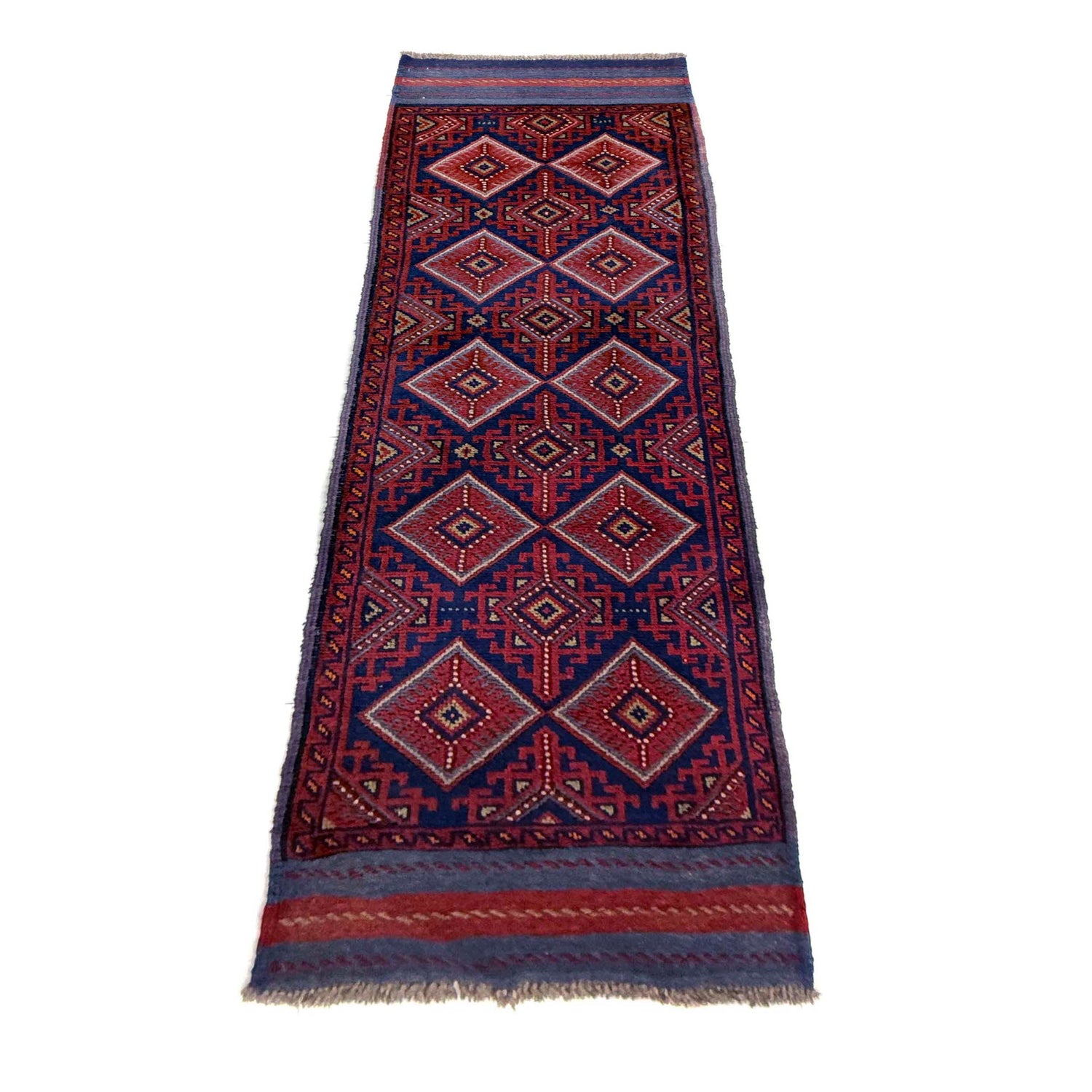 Hand Knotted Mashwani Runner Rug 2' 0" x 8' 8" ft / 61 x 263 cm - No. Y39543