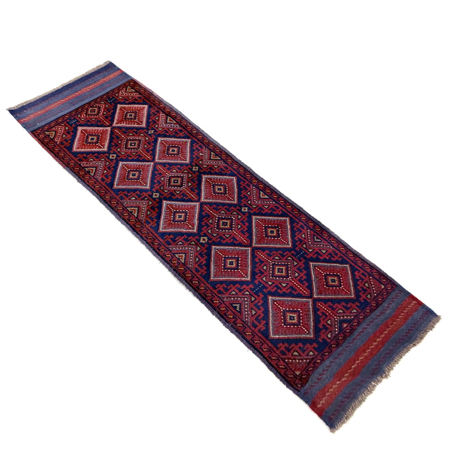 Hand Knotted Mashwani Runner Rug 2' 0" x 8' 8" ft / 61 x 263 cm - No. Y39543