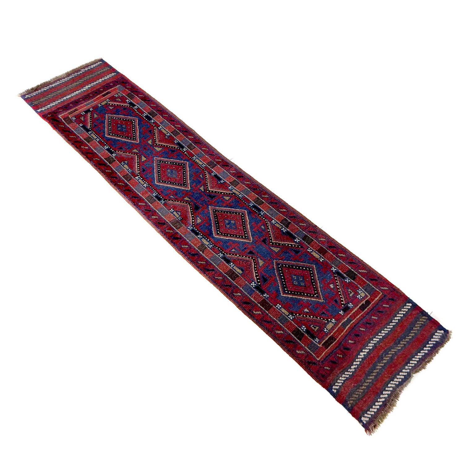 Handmade Mushwani Runner Rug 1' 10" x 7' 11" ft / 57 x 241 cm - No. Y39544