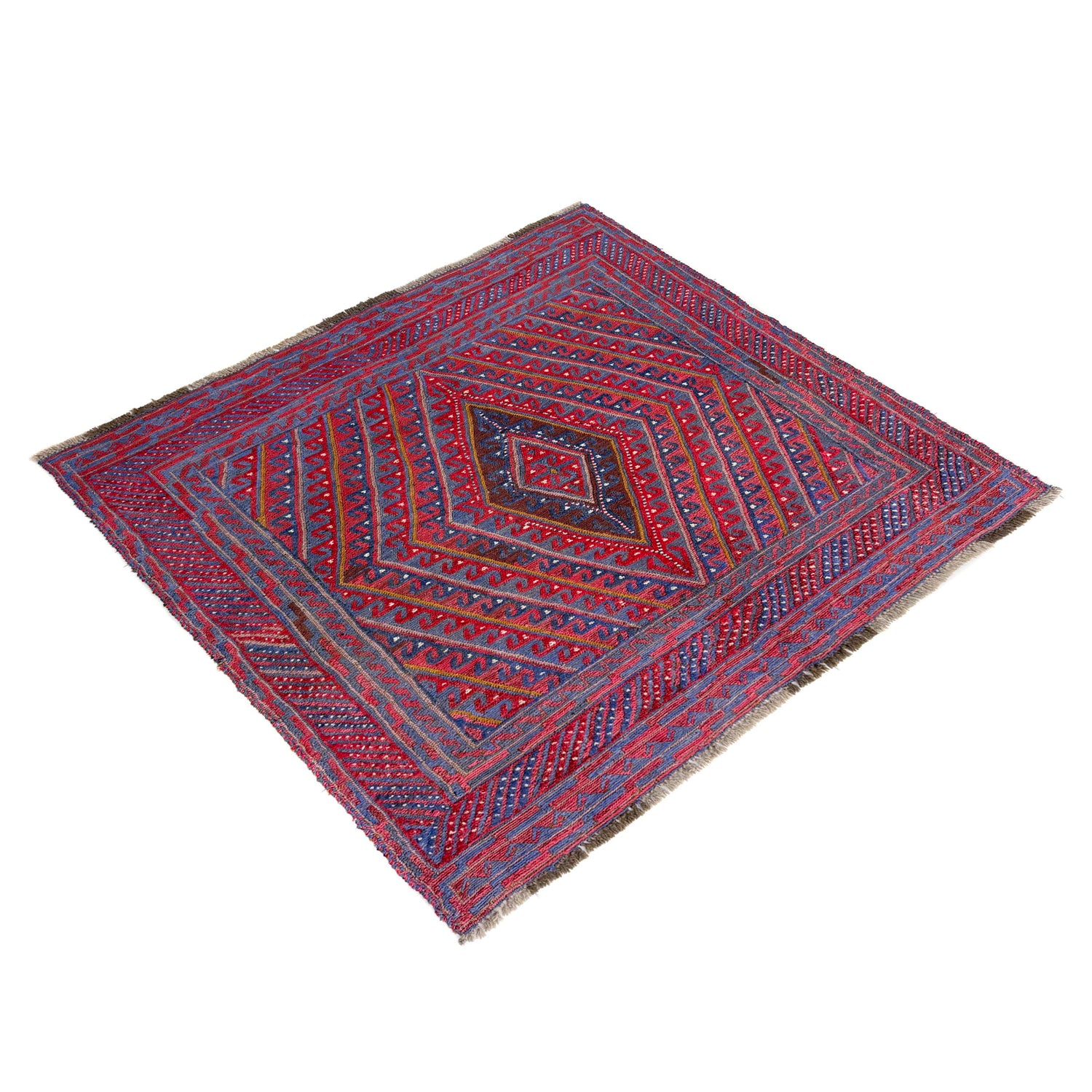 Multi Color Mashwani Area Rug 4' 5" x 4' 0" ft / 134 x 123 cm - No. Y39545