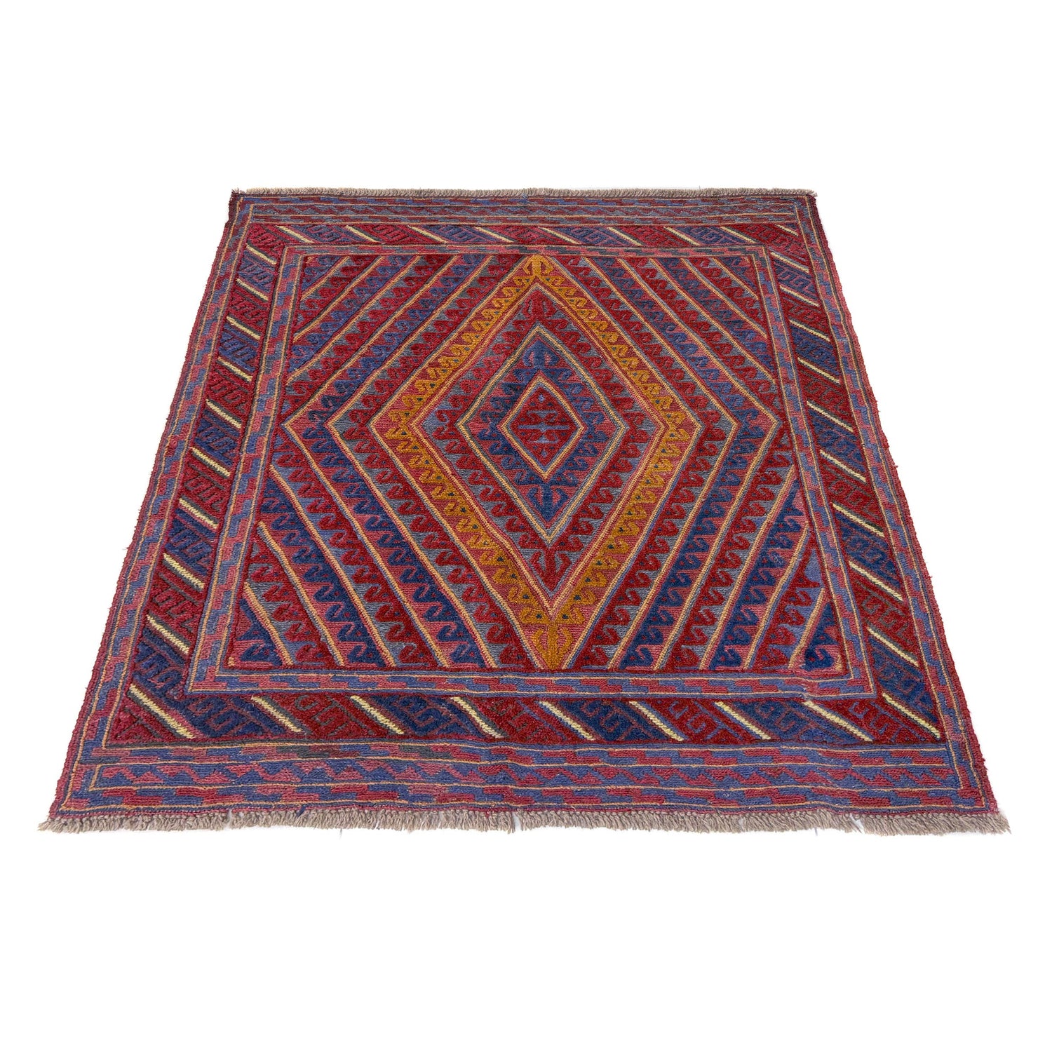 Multi Color Mashwani Small Area Rug 3' 11" x 4' 2" ft / 120 x 126 cm - No. Y39546