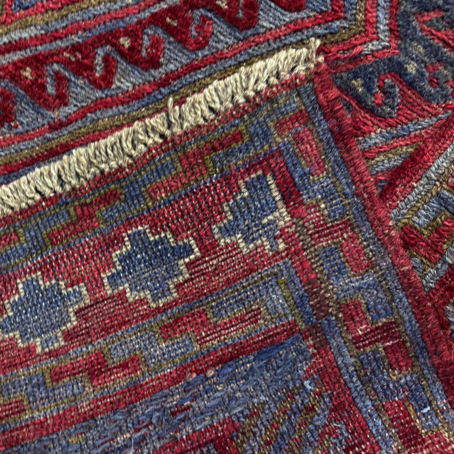 Handmade Afghan Carpet 3' 8" x 4' 2" ft / 111 x 127 cm - No. Y39547