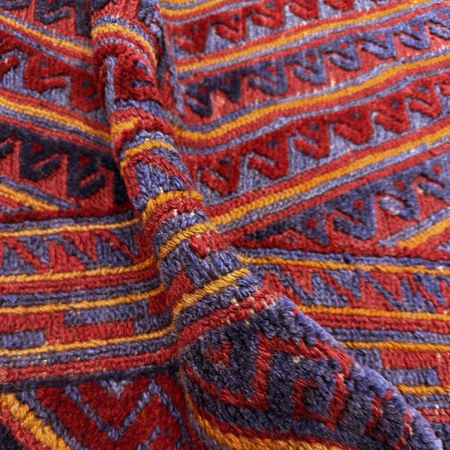 Hand Knotted Mashwani Area Rug 5' 2" x 6' 0" ft / 158 x 184 cm - No. Y39553