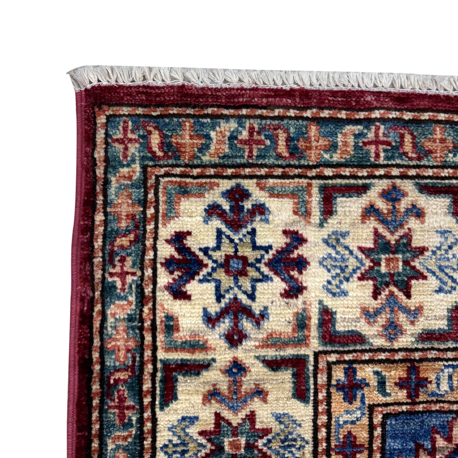 Fine Kazak Oriental Rug 4' 0" x 5' 11" ft / 123 x 181 cm - No. Y39555