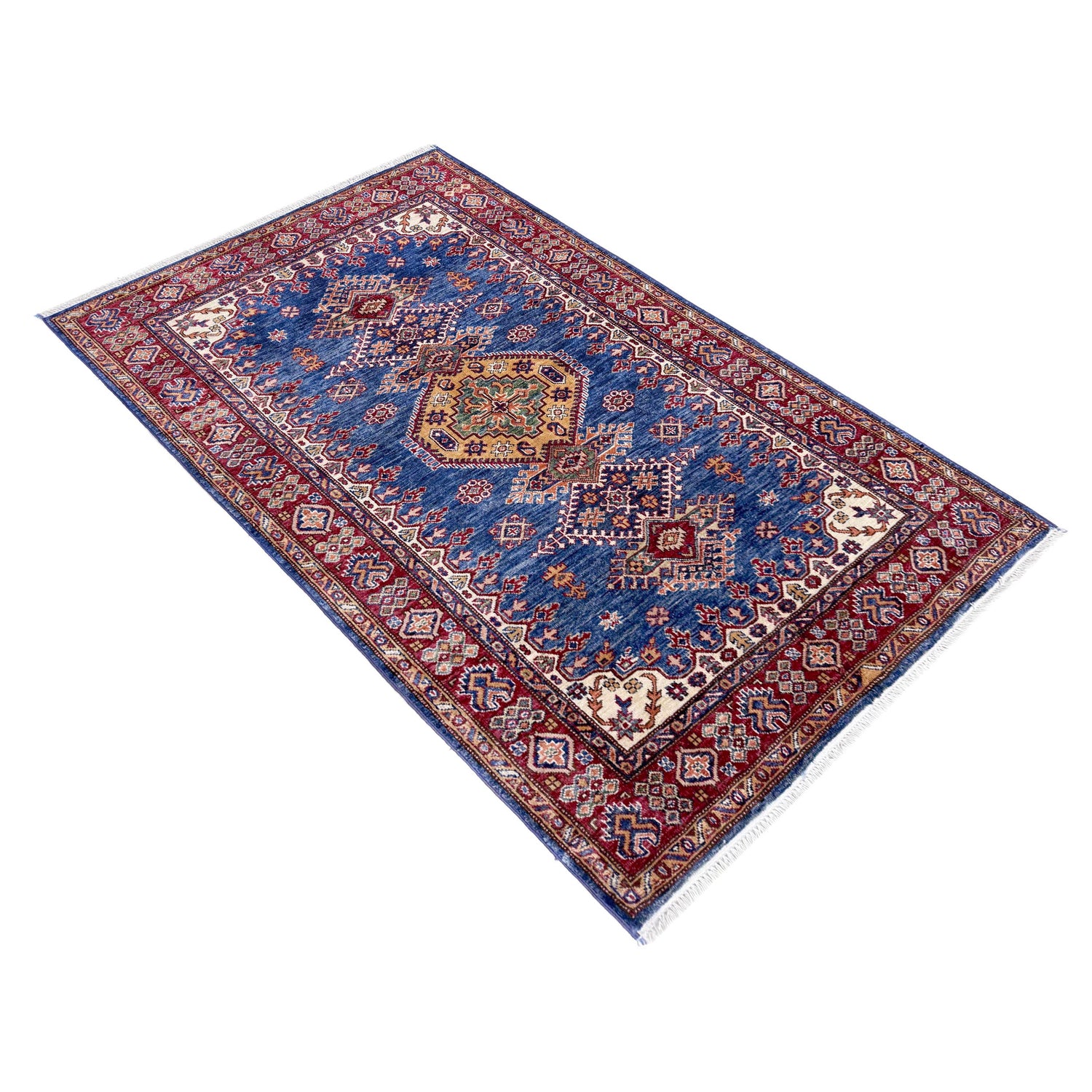 Supreme Kazak Carpet 3' 11" x 6' 1" ft / 120 x 186 cm - No. Y39556