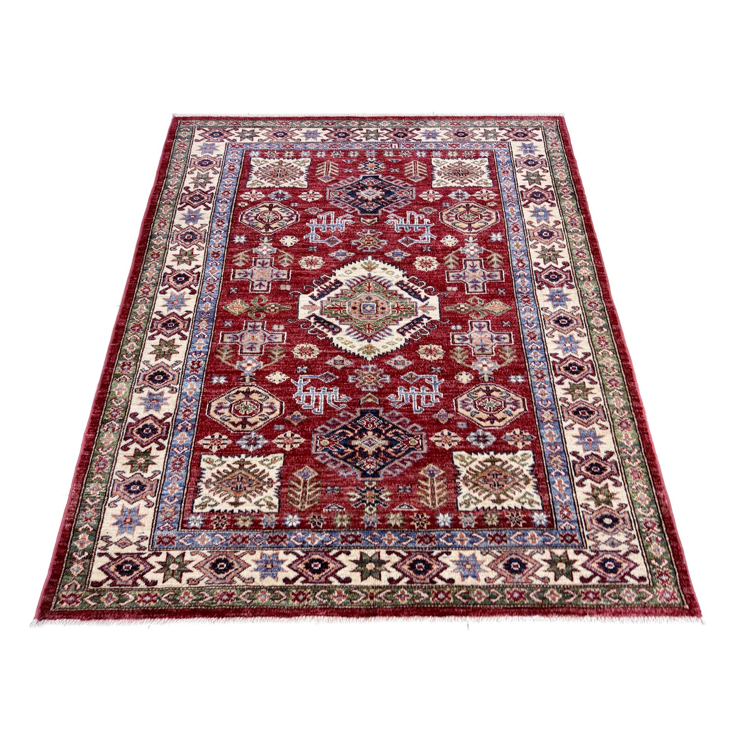 Supreme Kazak Carpet 4' 2" x 5' 11" ft / 126 x 181 cm - No. Y39557