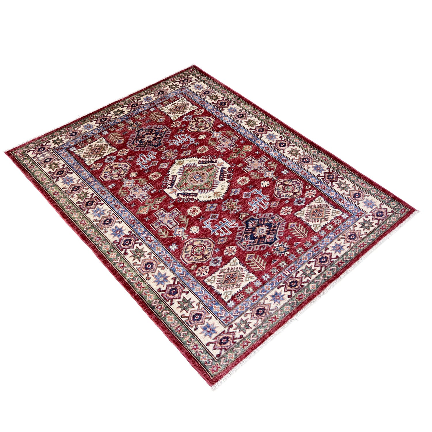 Supreme Kazak Carpet 4' 2" x 5' 11" ft / 126 x 181 cm - No. Y39557