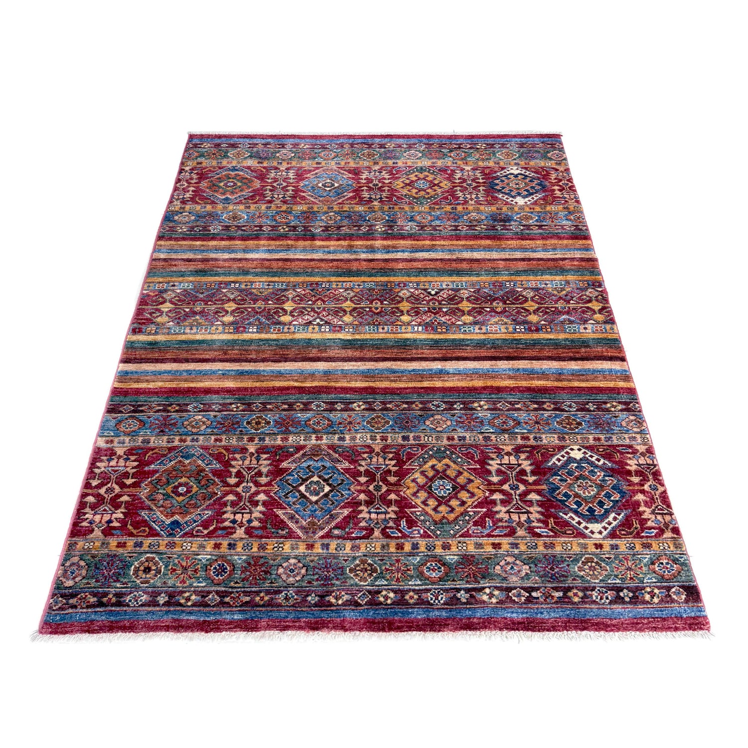 Hand Knotted Khurjeen Oriental Rug 4' 1" x 6' 0" ft / 124 x 184 cm - No. Y39558