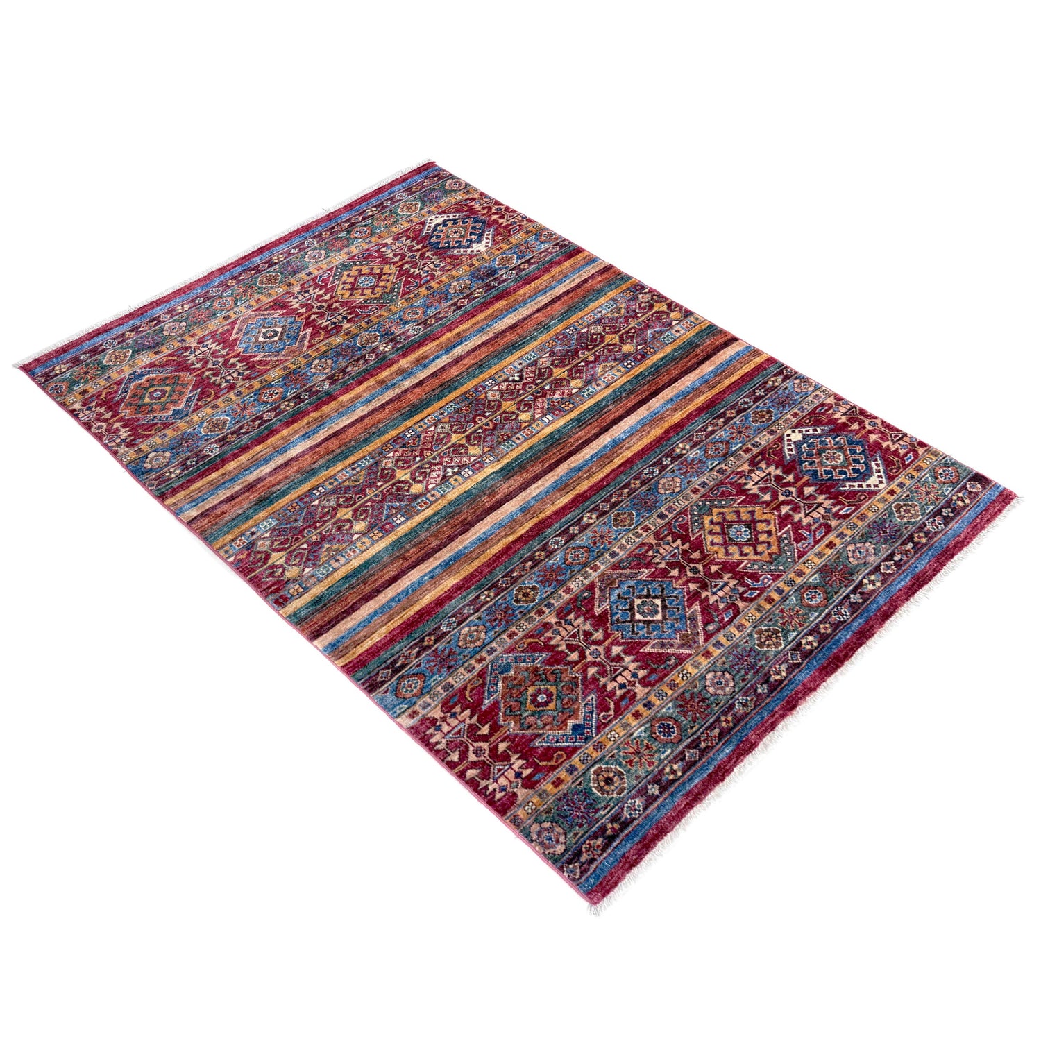 Hand Knotted Khurjeen Oriental Rug 4' 1" x 6' 0" ft / 124 x 184 cm - No. Y39558
