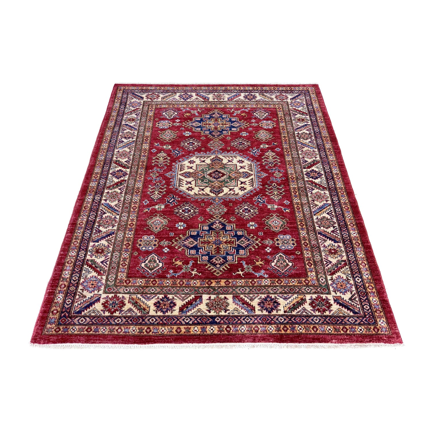 Fine Kazak Oriental Rug 5' 0" x 6' 8" ft / 153 x 203 cm - No. Y39559