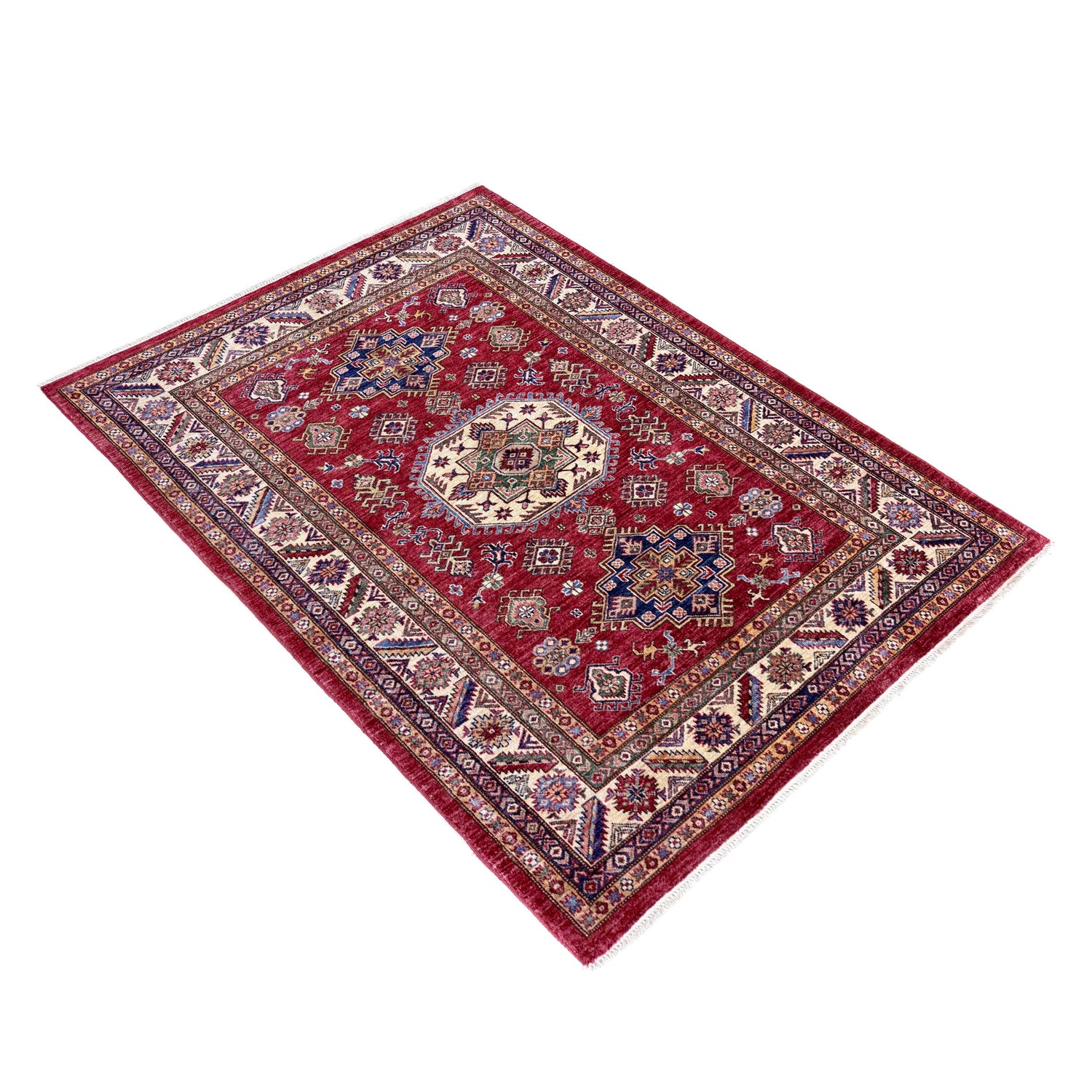Fine Kazak Oriental Rug 5' 0" x 6' 8" ft / 153 x 203 cm - No. Y39559