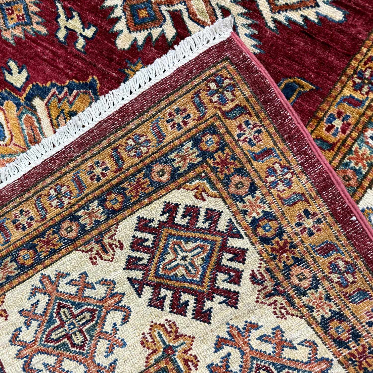Premium Hand Knotted Kazak Rug 6' 11" x 10' 1" ft / 212 x 307 cm - No. Y39561
