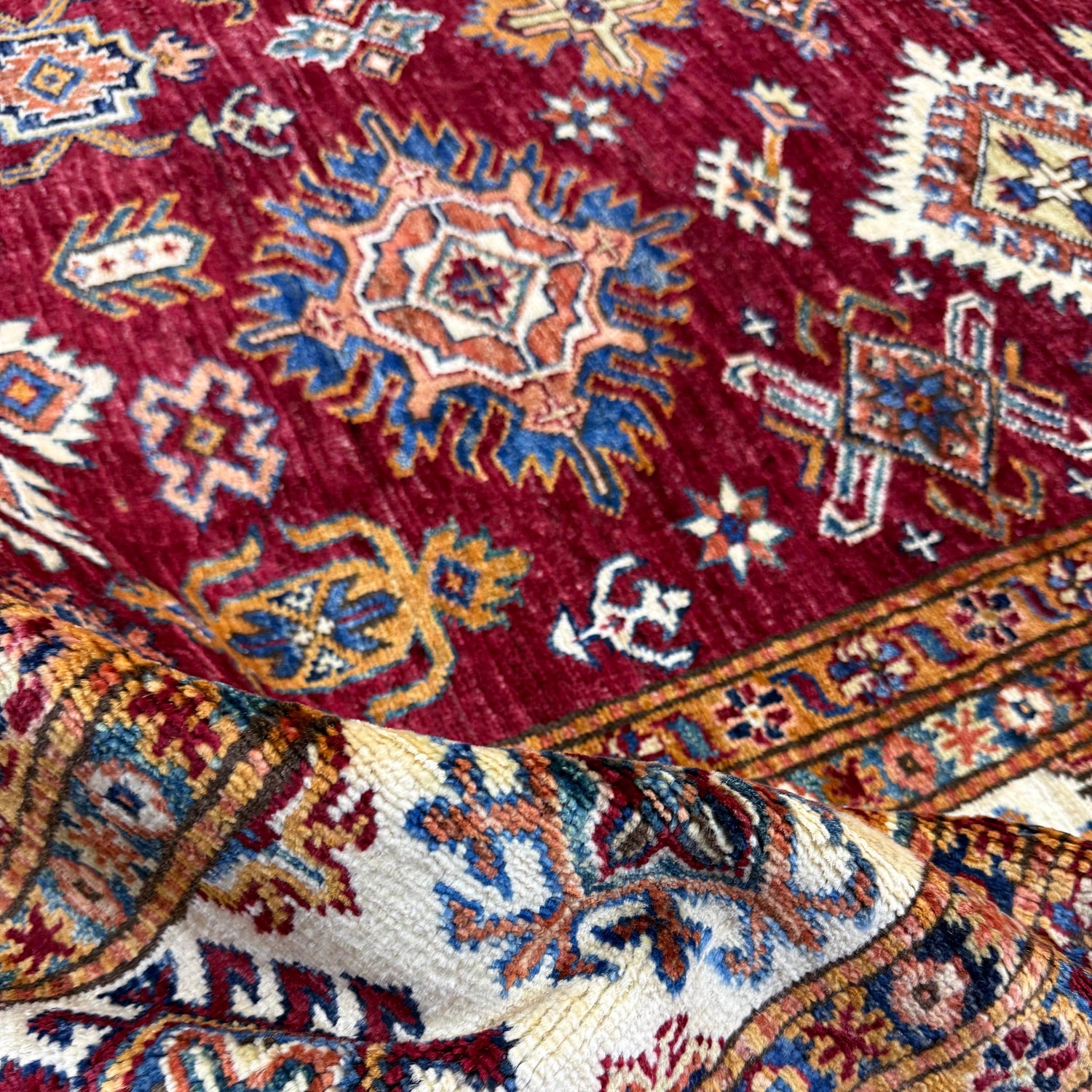 Premium Hand Knotted Kazak Rug 6' 11" x 10' 1" ft / 212 x 307 cm - No. Y39561