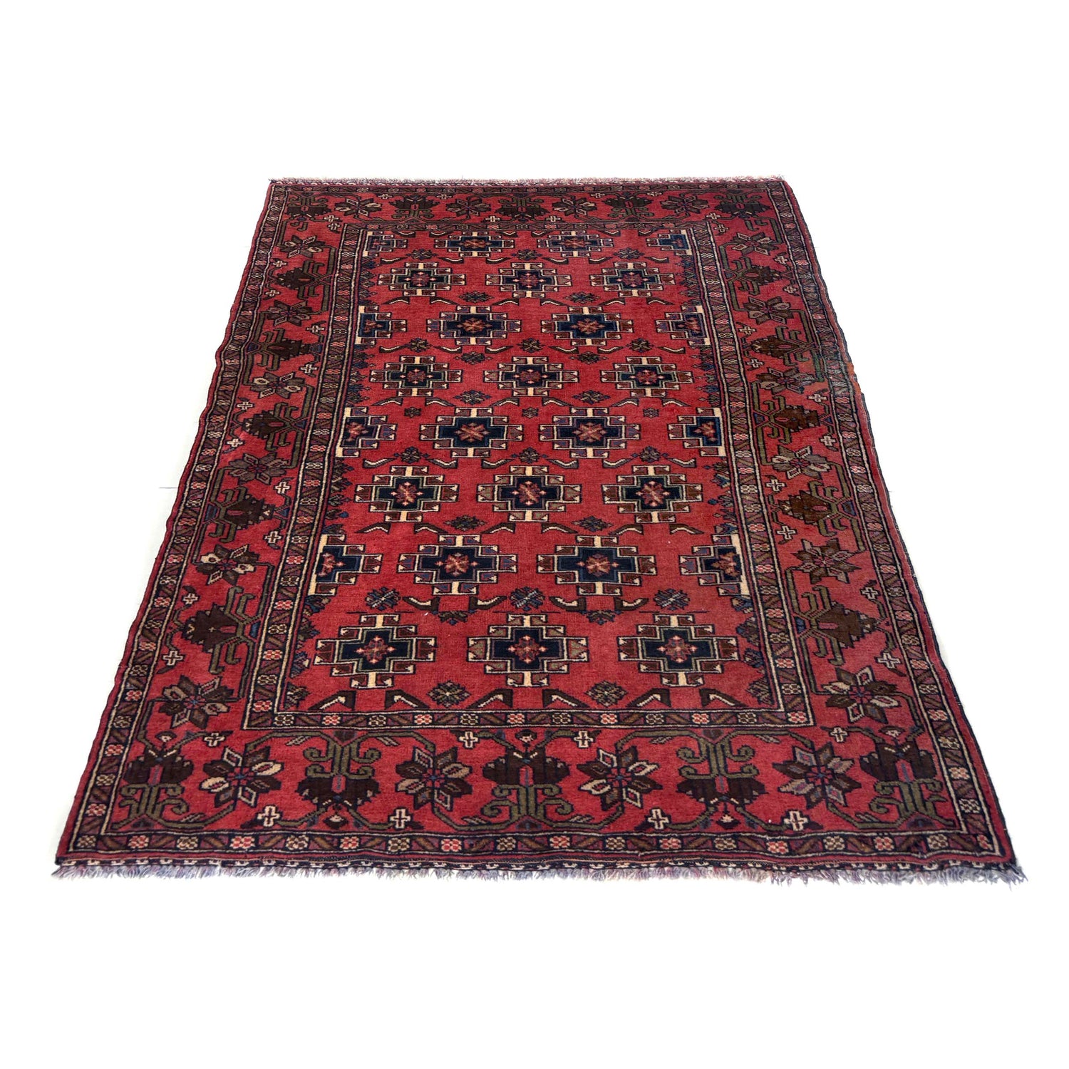 Hand Knotted Baluchi Rug 3' 3" x 4' 5" ft / 98 x 135 cm - No. Y39563