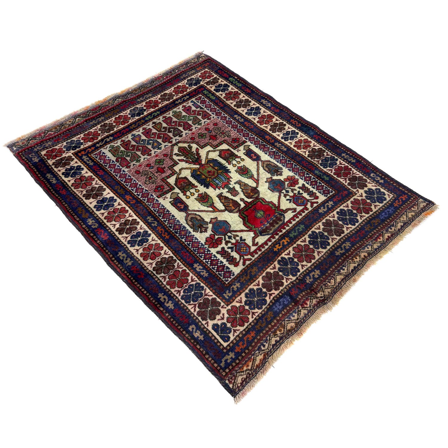 Baluch Small Size Rug 3' 6" x 4' 2" ft / 107 x 127 cm - No. Y39565