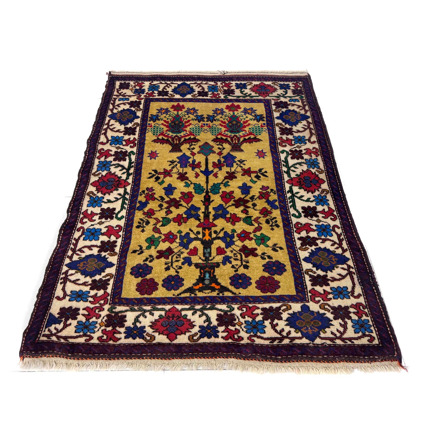 Tribal Baloch Rug 3' 1" x 4' 4" ft / 94 x 133 cm - No. Y39566
