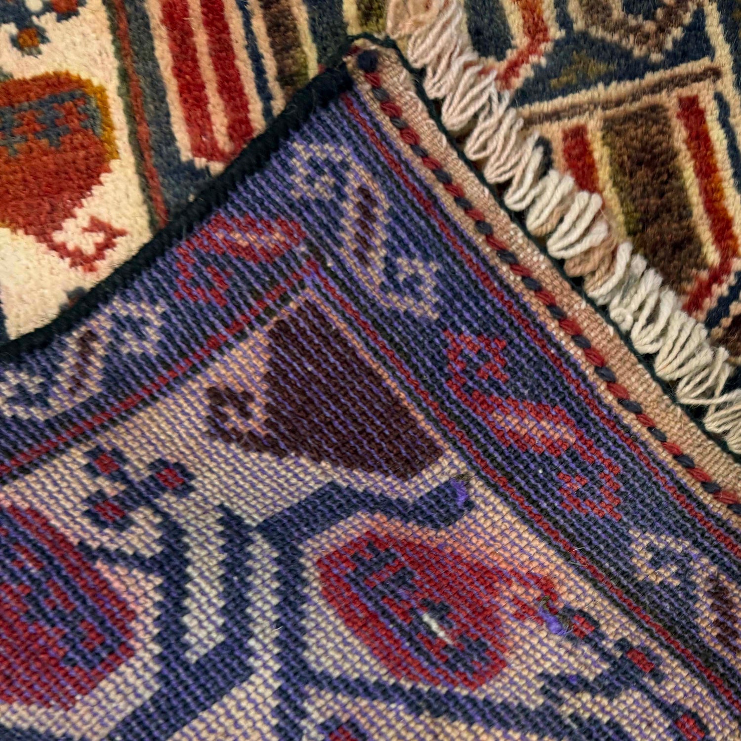 Handmade Prayer Rug 2' 7" x 4' 8" ft / 78 x 141 cm - No Y39569