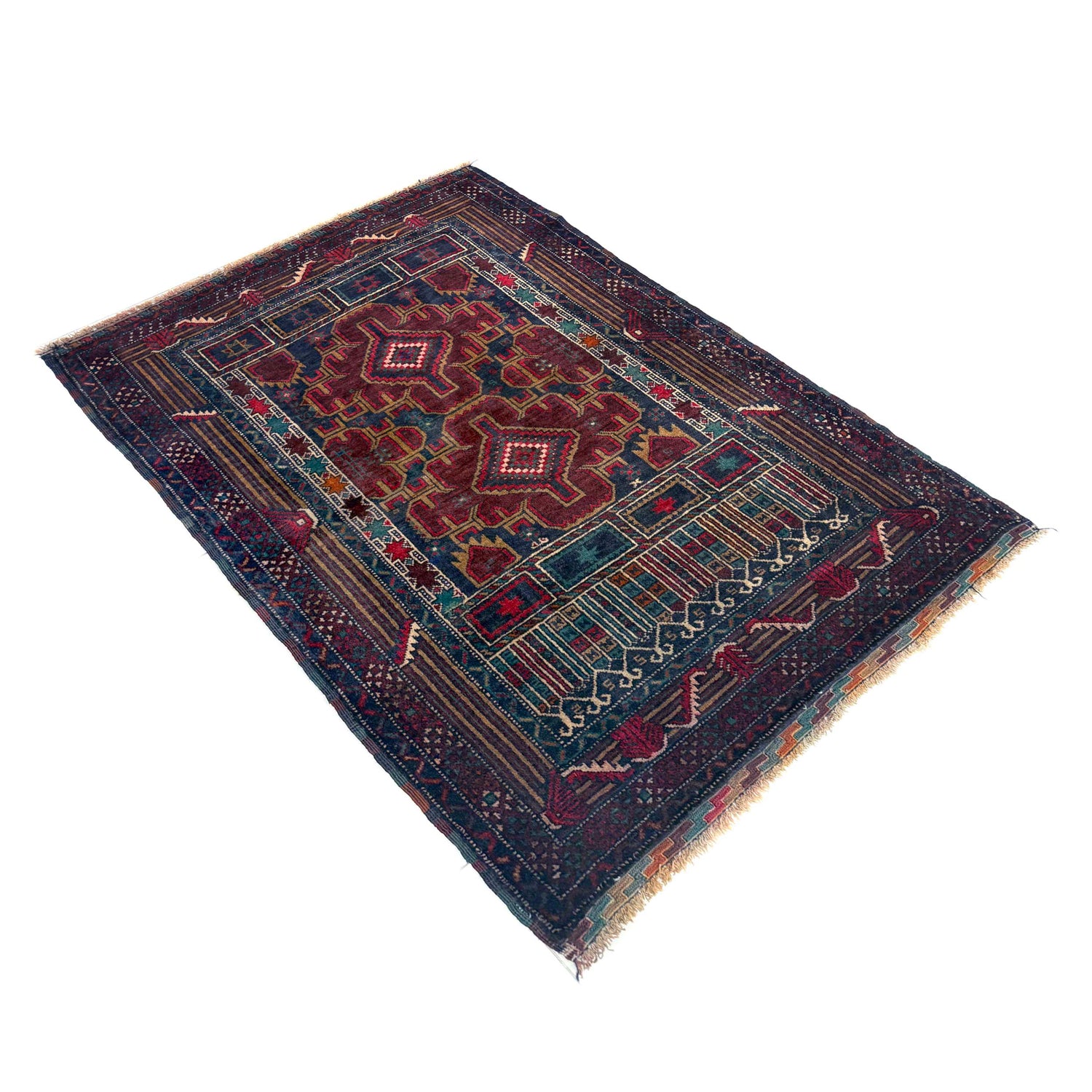 Muslim Prayer Rug 2' 11" x 4' 3" ft / 90 x 130 cm - No. Y39570