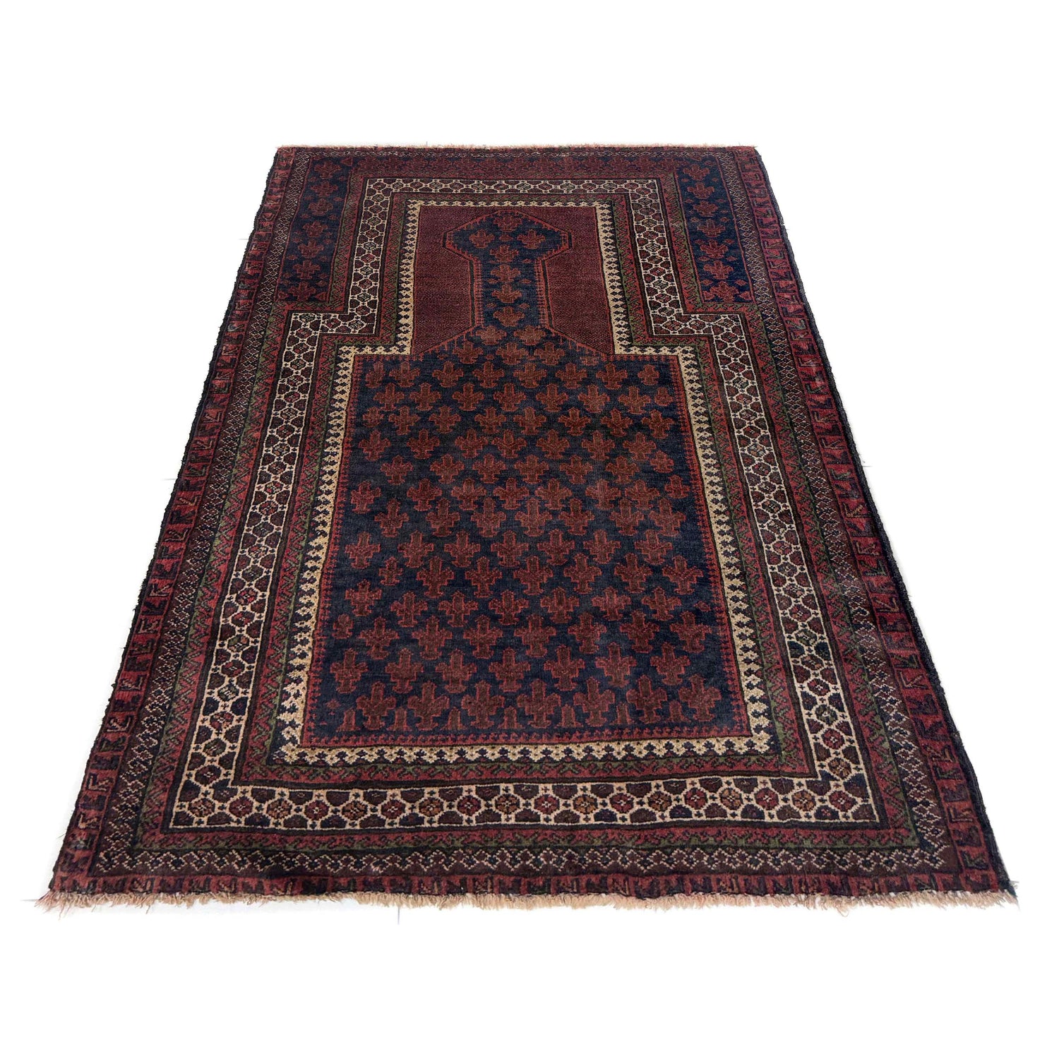 Small Prayer Carpet 3' 0" x 4' 11" ft / 92 x 150 cm -No.Y39572