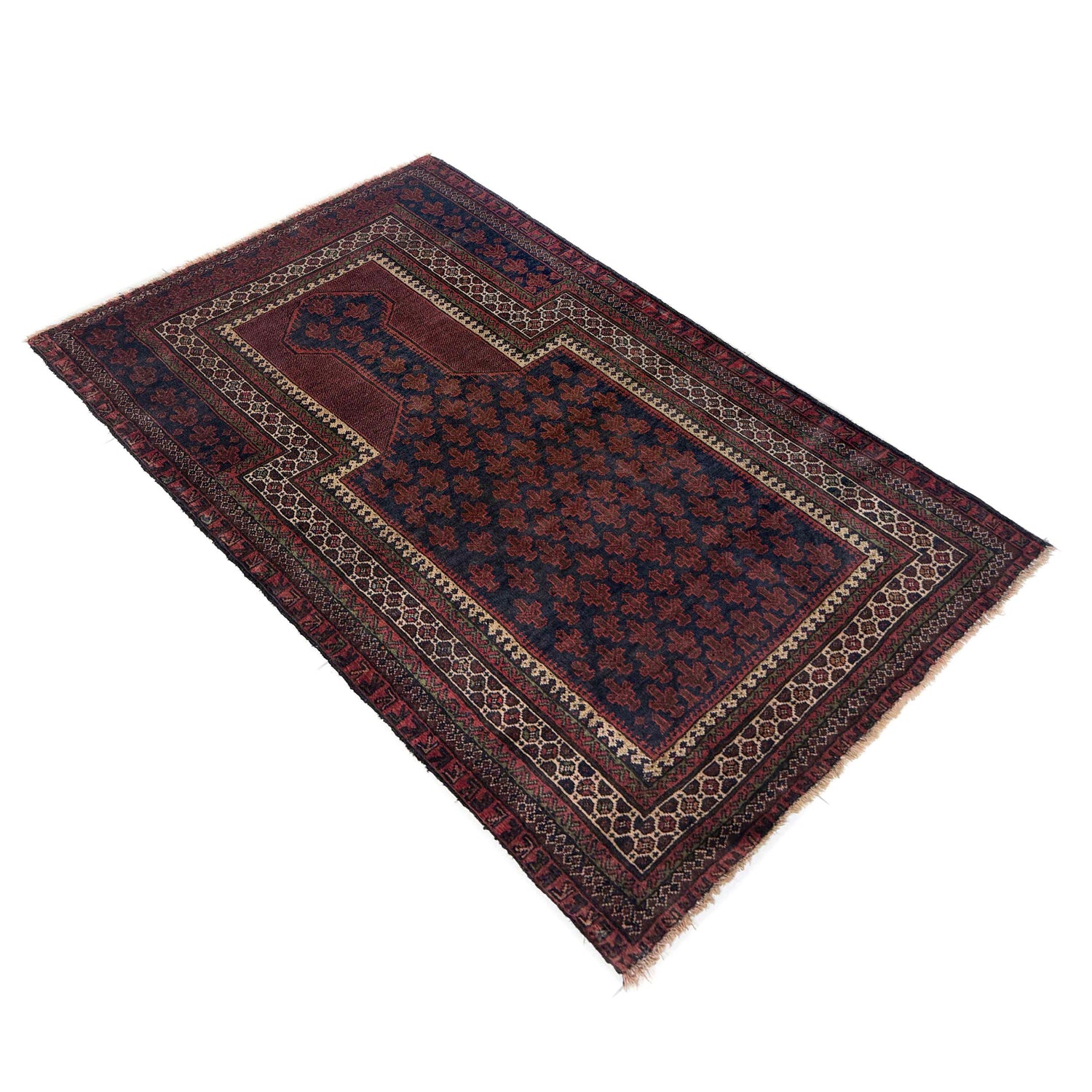 Small Prayer Carpet 3' 0" x 4' 11" ft / 92 x 150 cm -No.Y39572