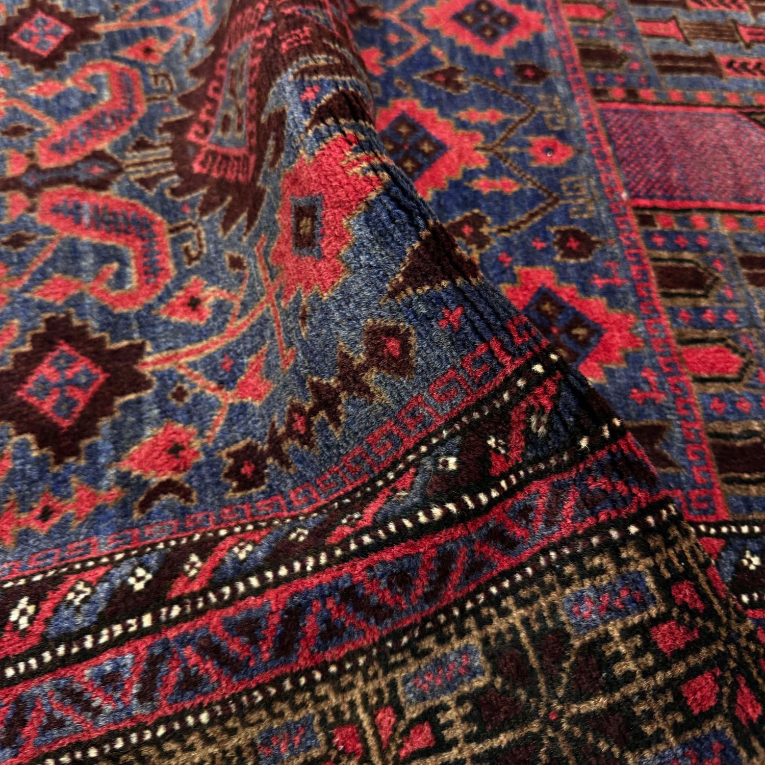 Muslim Prayer Rug 2' 11" x 4' 5" ft / 90 x 135 cm - No. Y39573