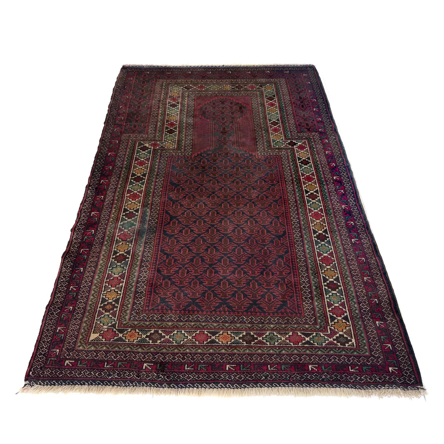 Small Prayer Carpet 2' 11" x 5' 1" ft / 89 x 155 cm -No.Y39578