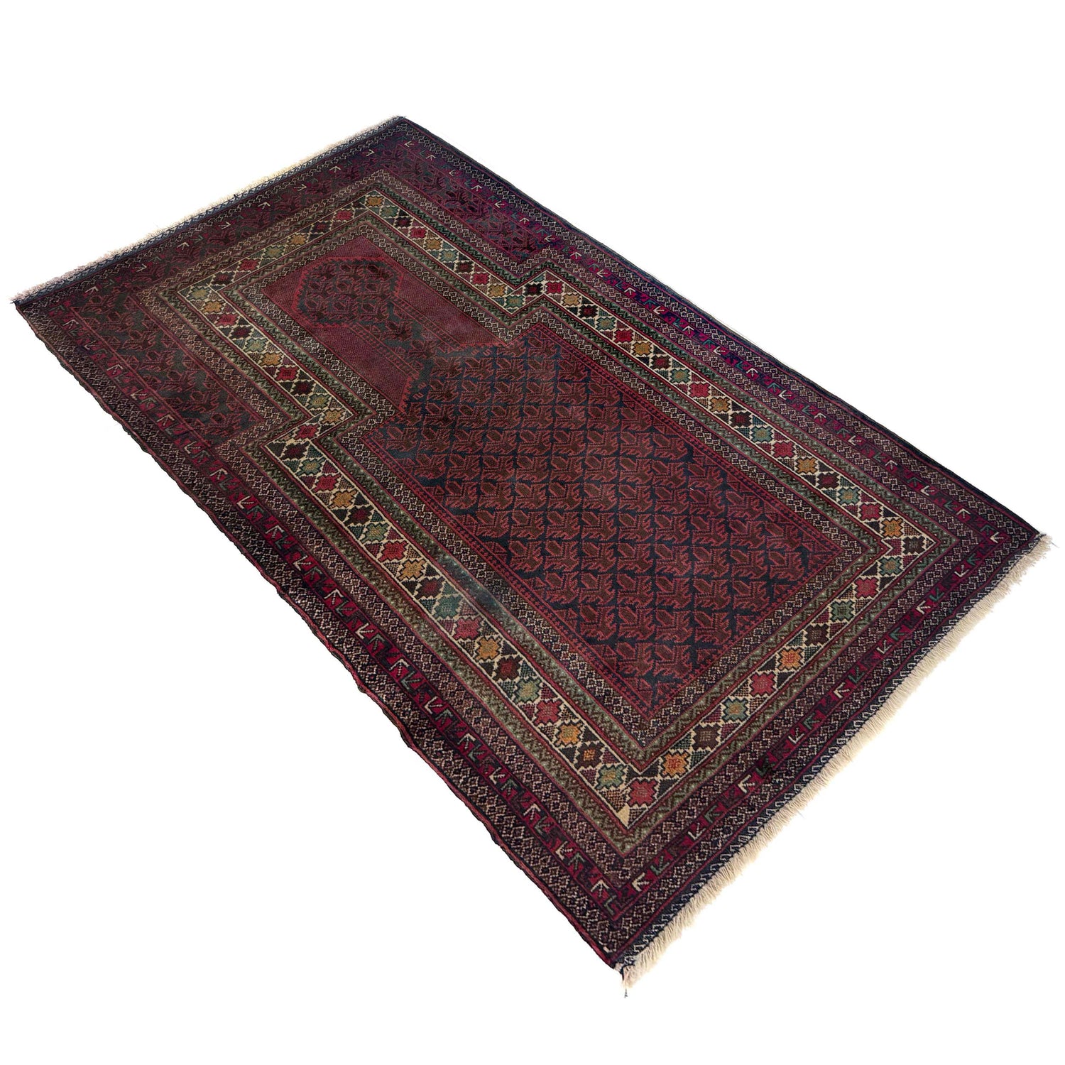 Small Prayer Carpet 2' 11" x 5' 1" ft / 89 x 155 cm -No.Y39578
