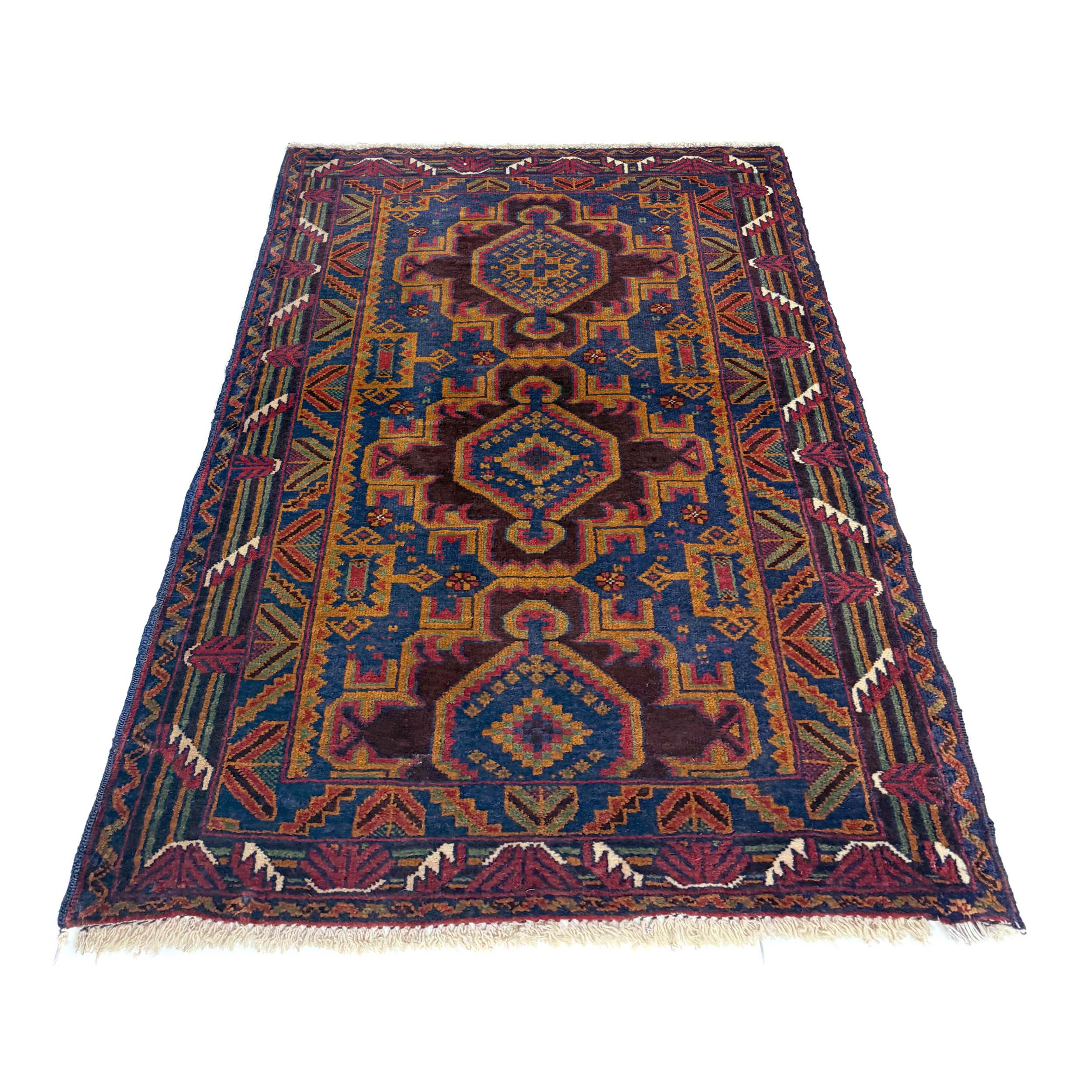 Hand Knotted Afghan Baluchi Multi Traditional Carpet. – ALLRUGO