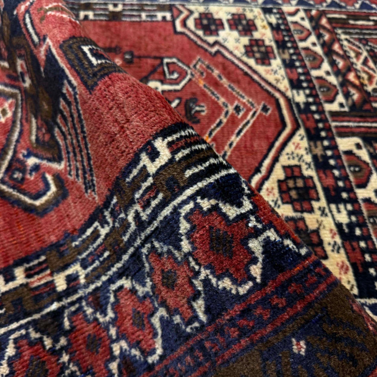 Handmade Prayer Rug 2' 10" x 4' 3" ft / 87 x 130 cm - No. Y39581
