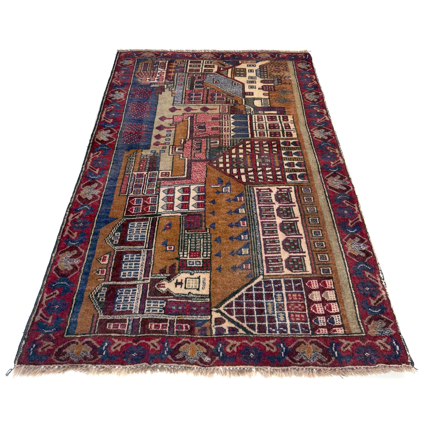 Handmade Pictorial Carpet 2' 11" x 4' 4" ft / 90 x 133 cm - No. Y39583