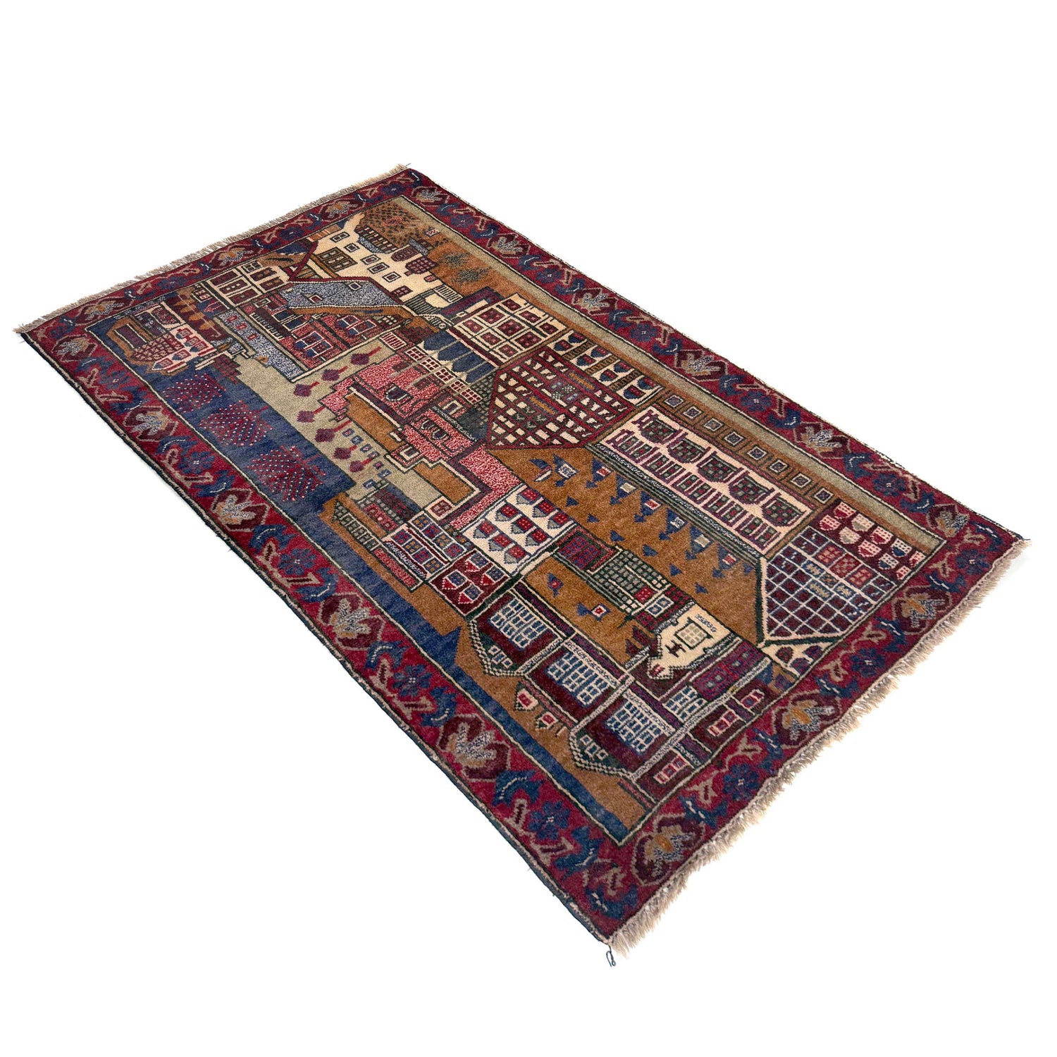 Handmade Pictorial Carpet 2' 11" x 4' 4" ft / 90 x 133 cm - No. Y39583