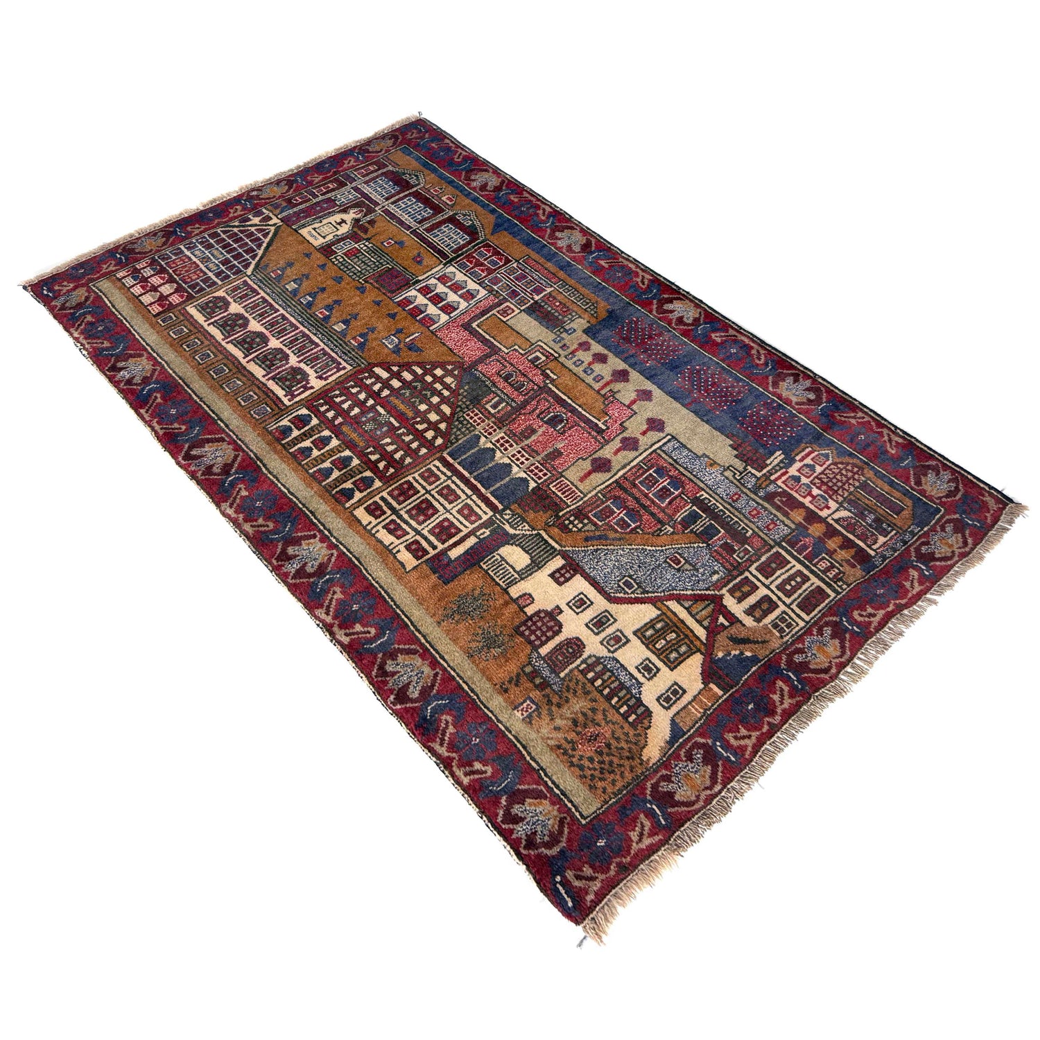 Handmade Pictorial Carpet 2' 11" x 4' 4" ft / 90 x 133 cm - No. Y39583