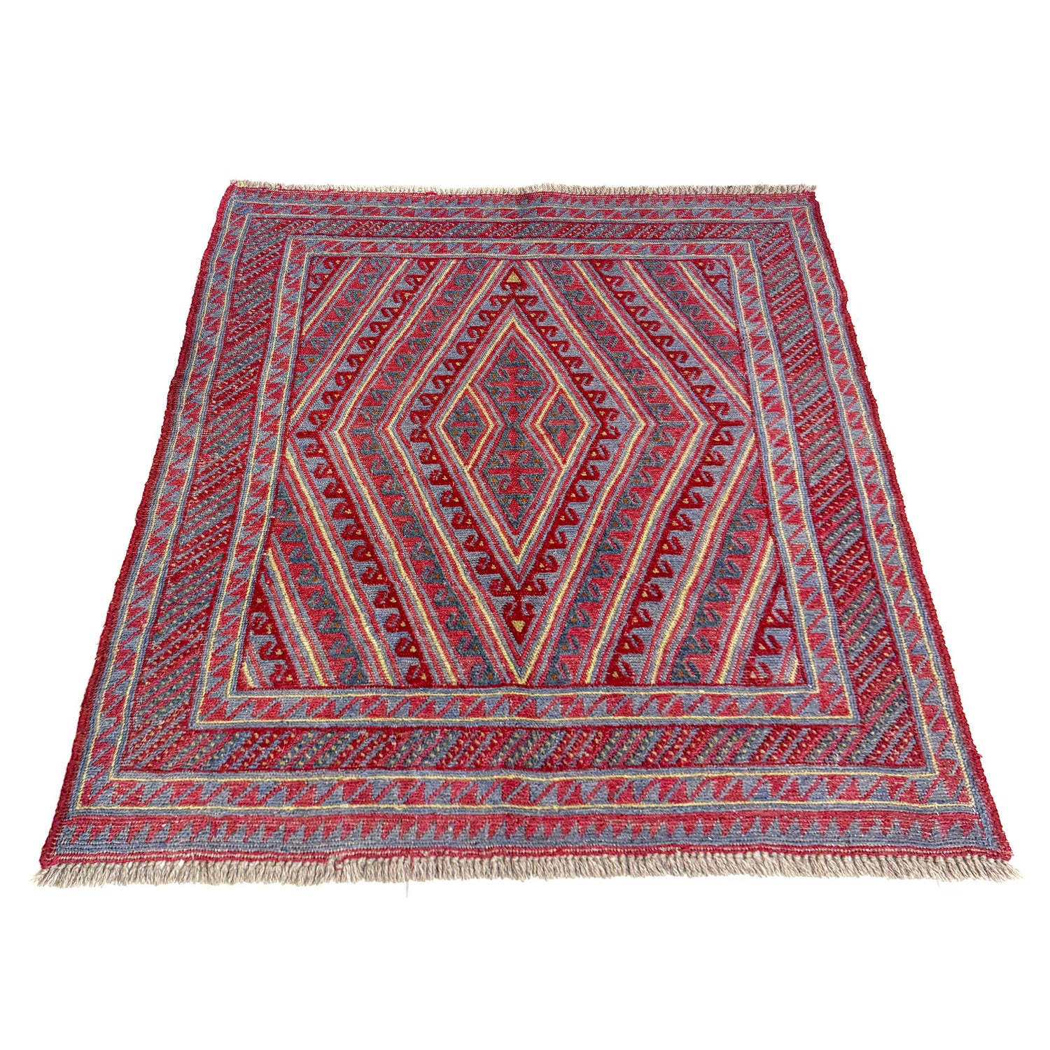 Handmade Mushwani Carpet 3' 7" x 3' 11" ft / 110 x 120 cm - No. Y39585