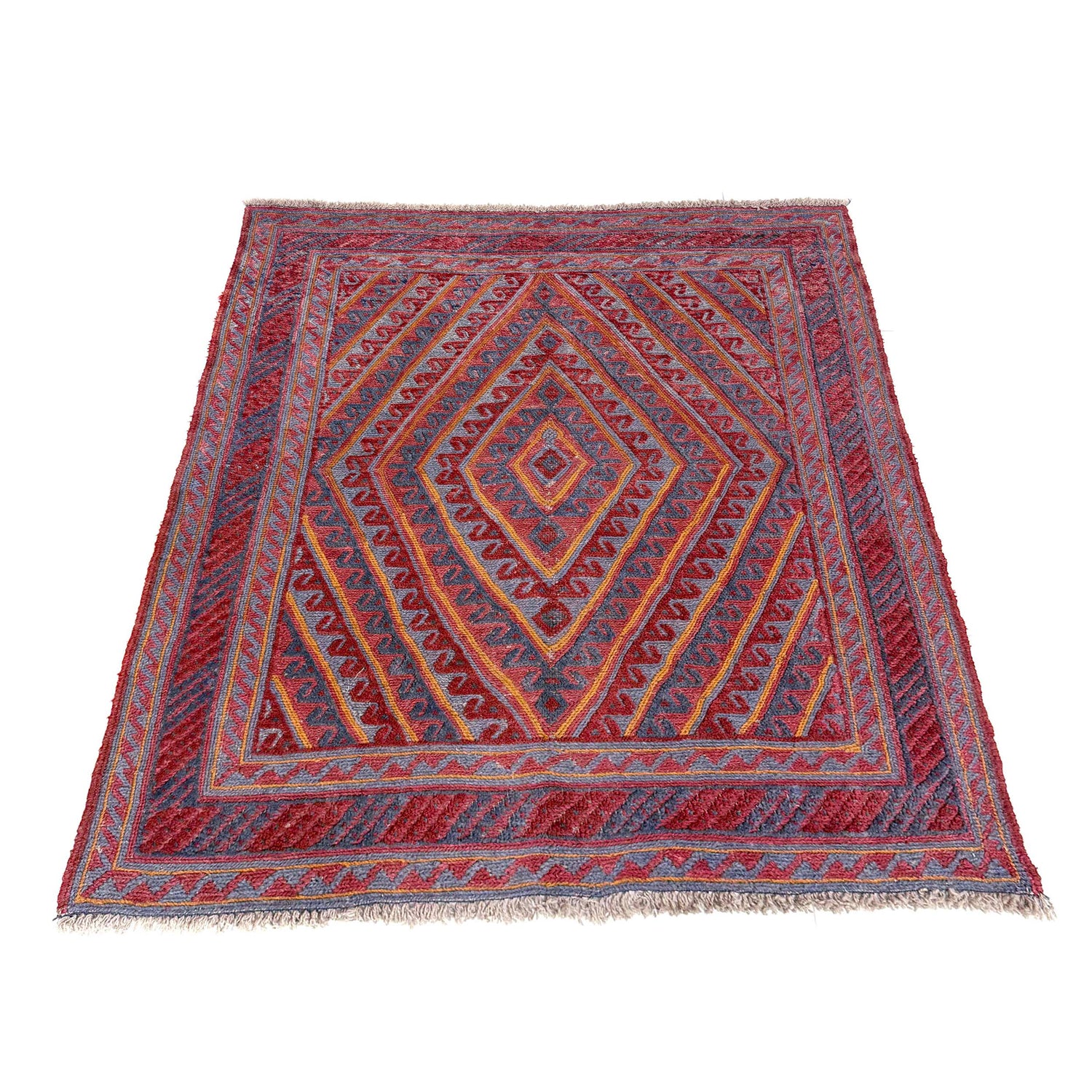 Small Square Mashwani Rug 3' 11" x 4' 1" ft / 119x 125 cm - No. Y39586