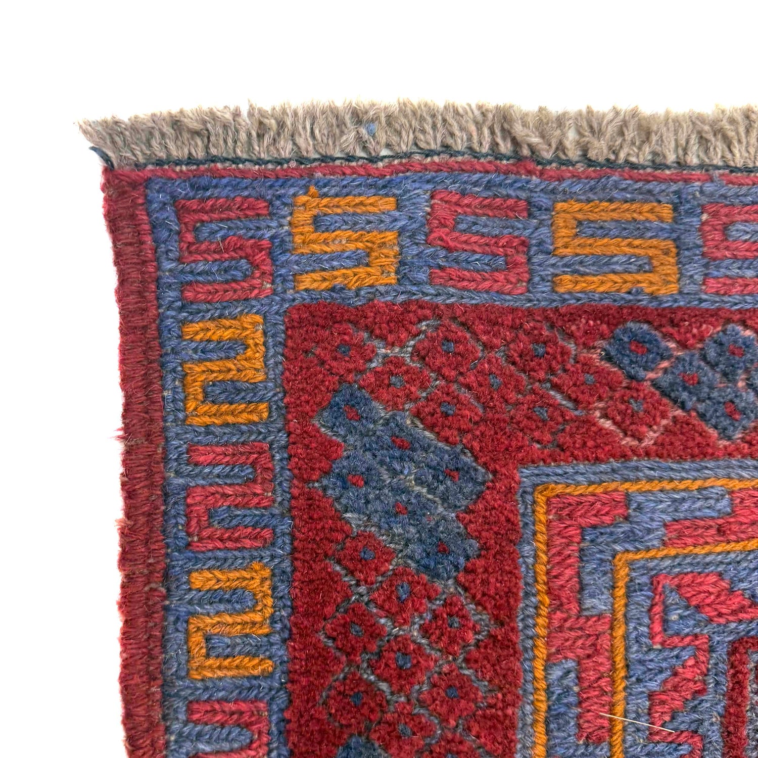 Handmade Afghan Carpet 3' 8" x 4' 2" ft / 112 x 127 cm - No. Y39588