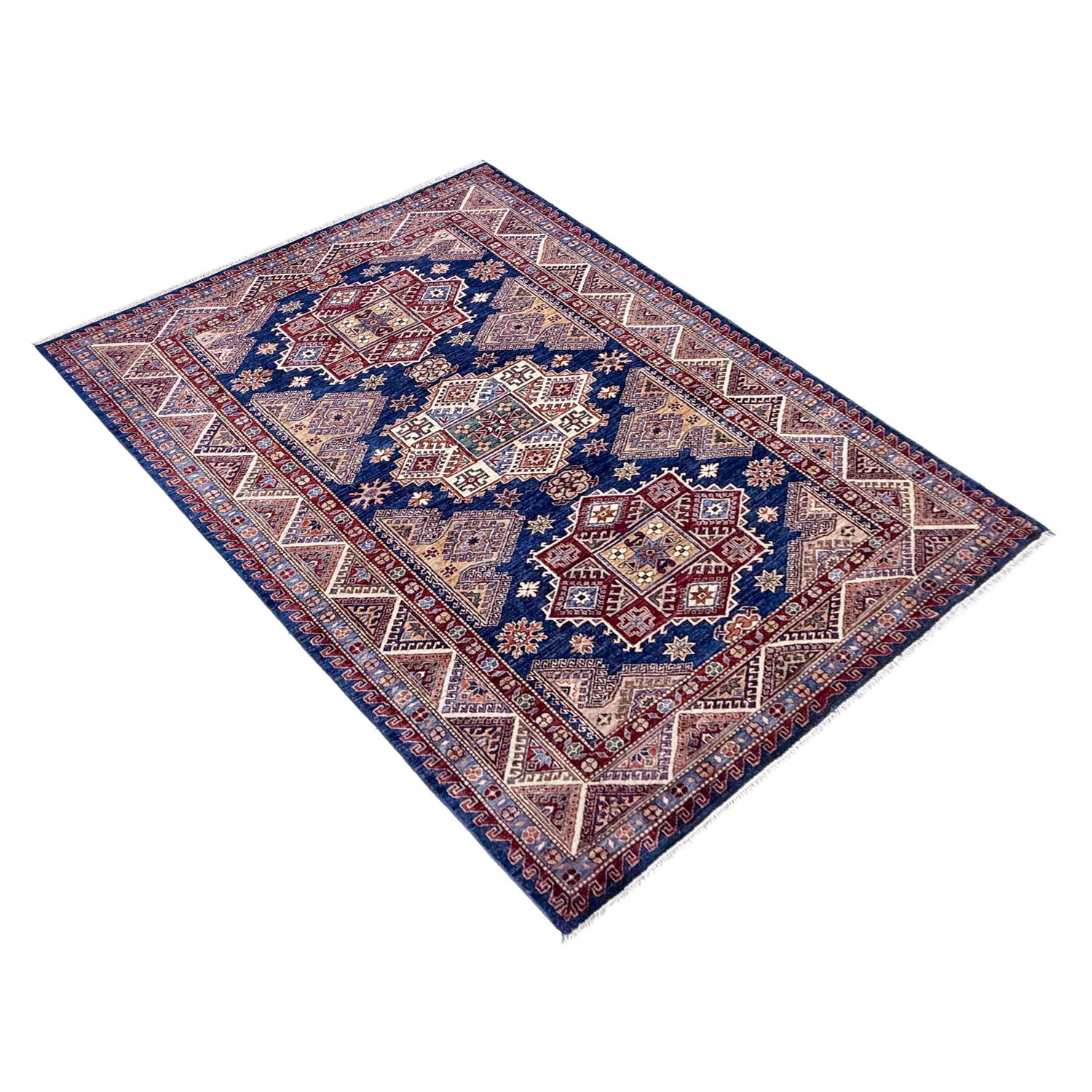 Premium Hand Knotted Kazak Rug 5' 5" x 7' 7" ft / 166 x 230 cm - No. Y39590