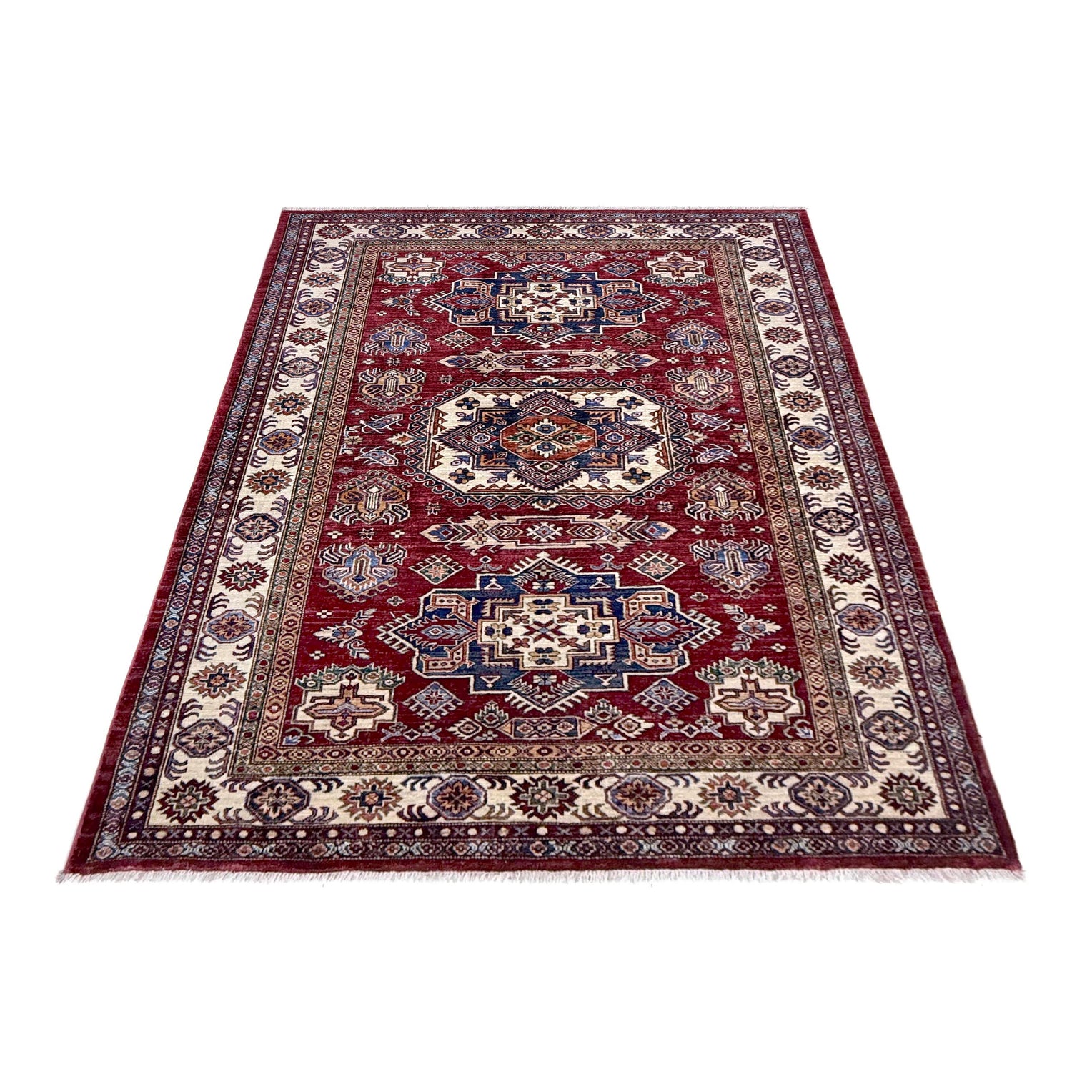 High-Quality Kazak Area Rug 5' 10" x 7' 6" ft / 178 x 228 cm - No. Y39591