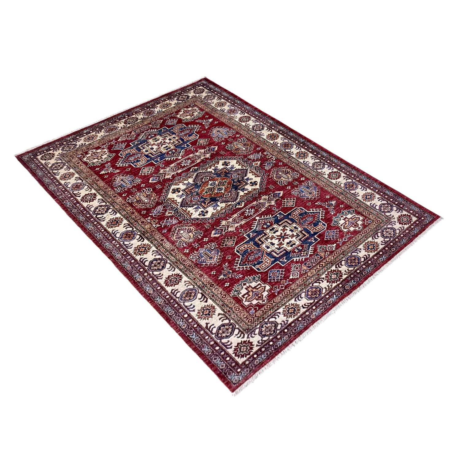 High-Quality Kazak Area Rug 5' 10" x 7' 6" ft / 178 x 228 cm - No. Y39591