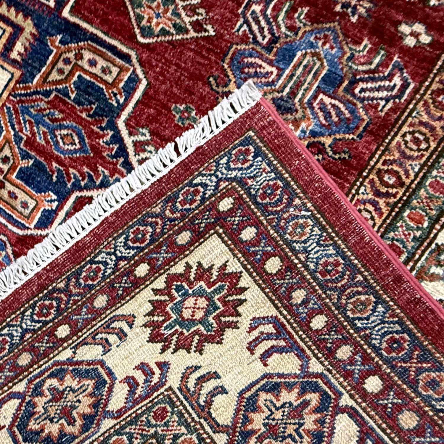 High-Quality Kazak Area Rug 5' 10" x 7' 6" ft / 178 x 228 cm - No. Y39591