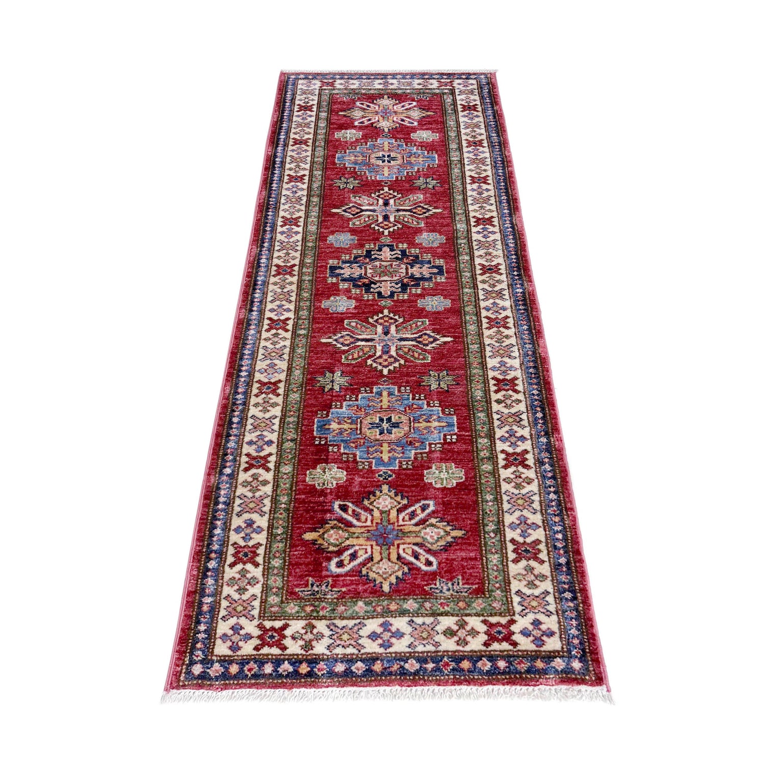 Fine Kazak Oriental Runner Rug 2' 0" x 5' 6" ft / 60 x 167 cm - No. Y39593