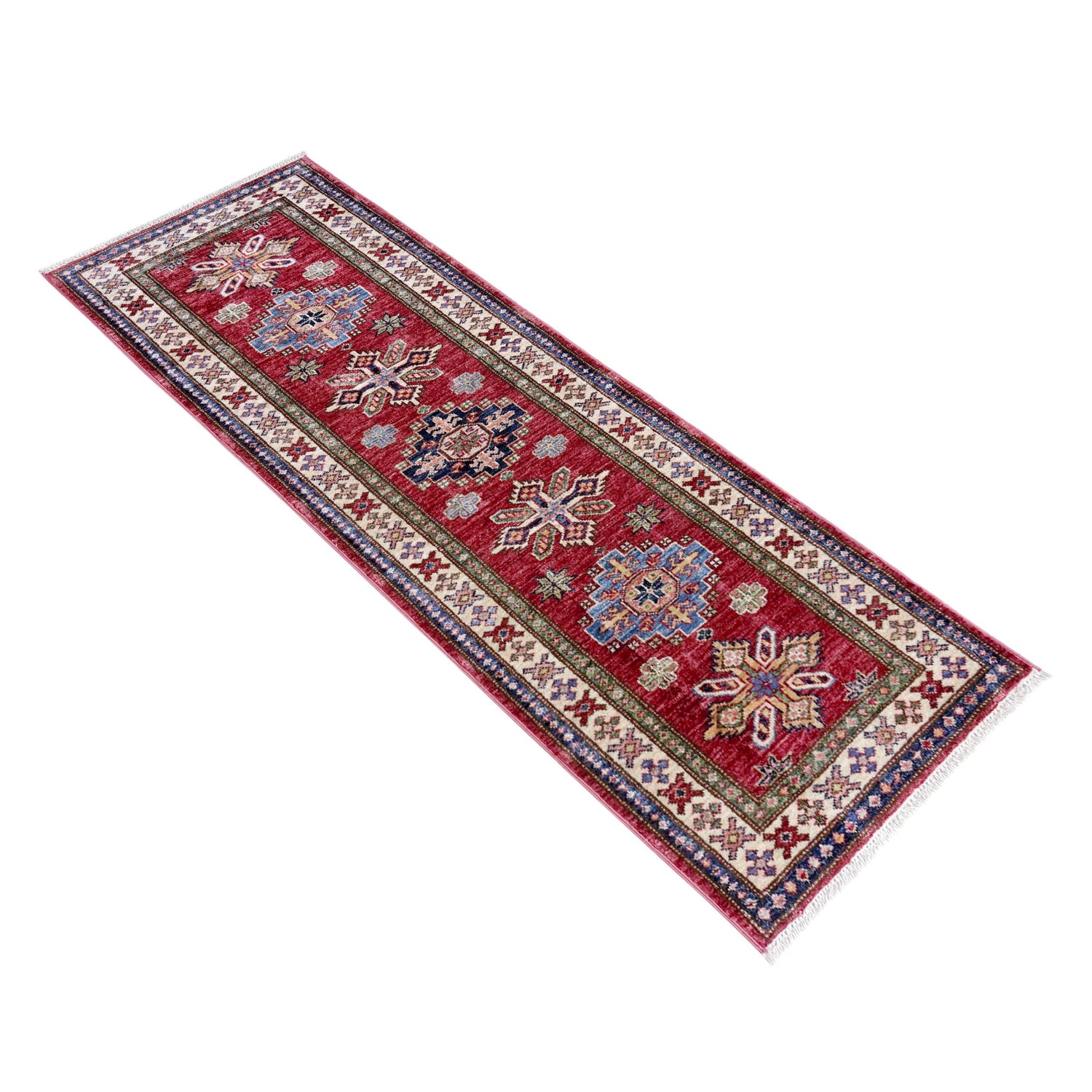 Fine Kazak Oriental Runner Rug 2' 0" x 5' 6" ft / 60 x 167 cm - No. Y39593