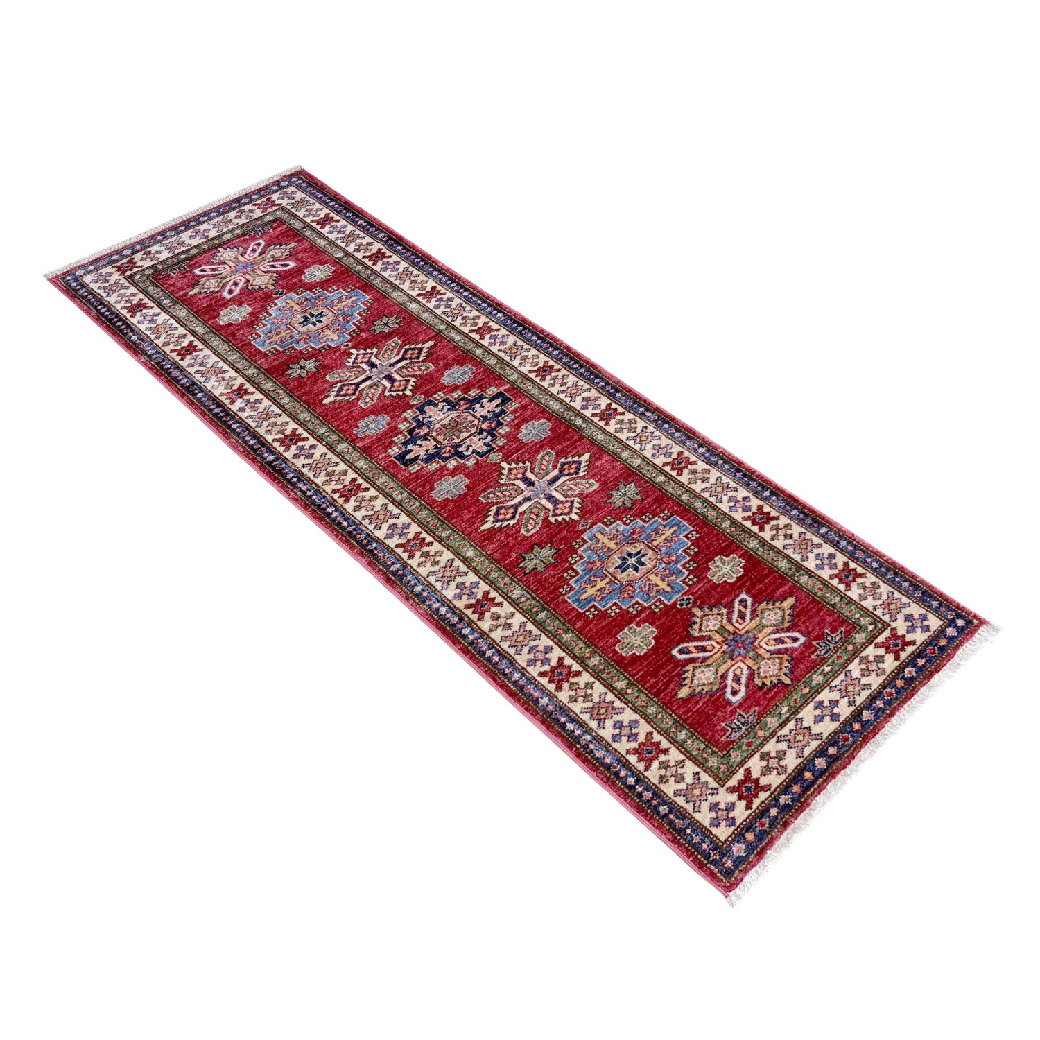 Premium Hand Knotted Kazak Runner Rug 2' 0" x 5' 5" ft / 62 x 166 cm - No. Y39594