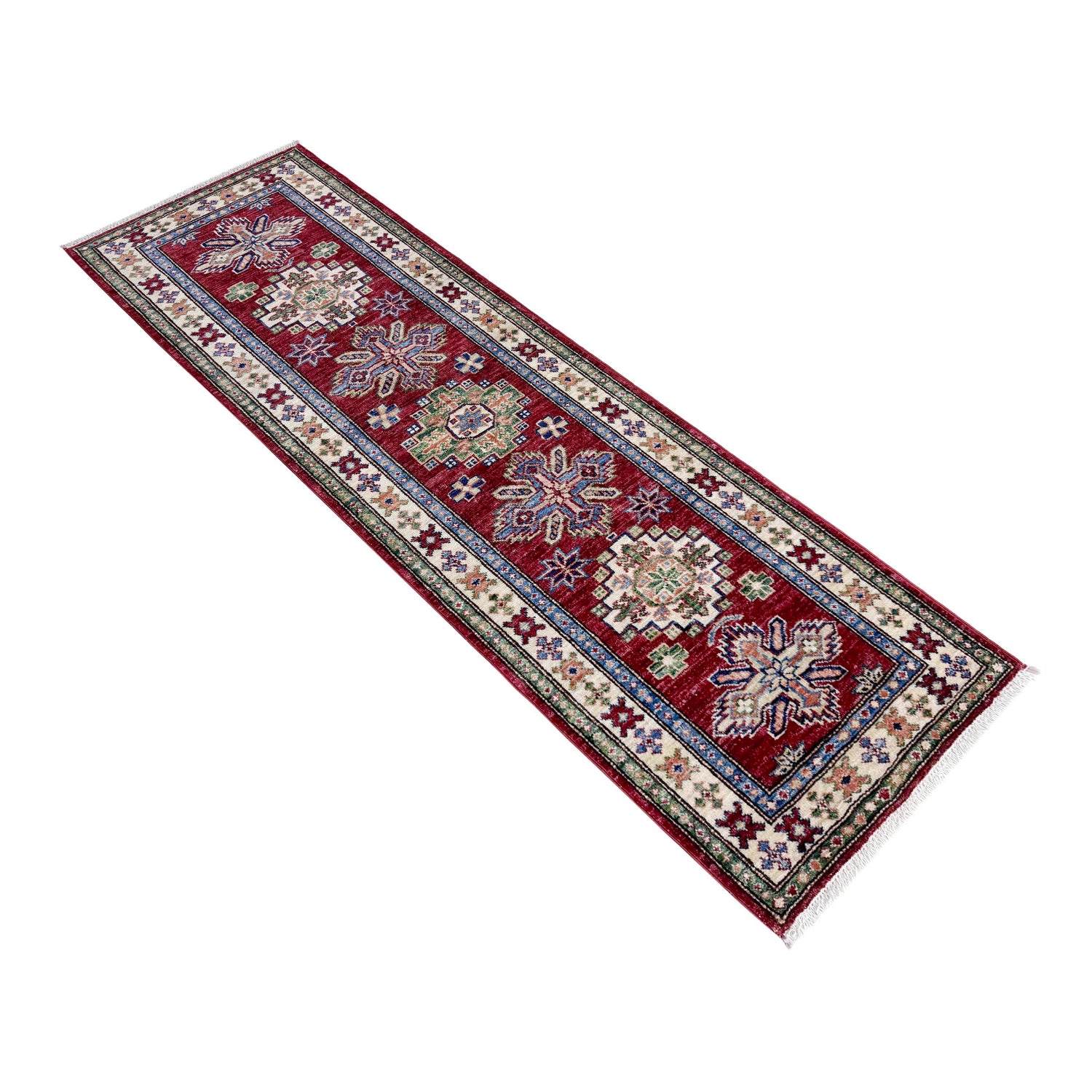 Luxury Fine Kazak Runner Carpet 2' 0" x 5' 9" ft / 62 x 176 cm - No. Y39595