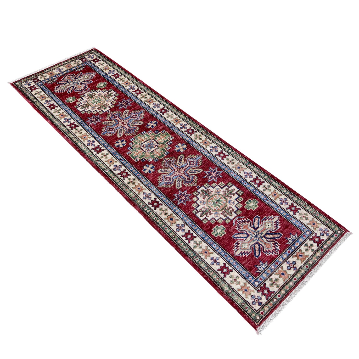 Luxury Fine Kazak Runner Carpet 2' 0" x 5' 9" ft / 62 x 176 cm - No. Y39595