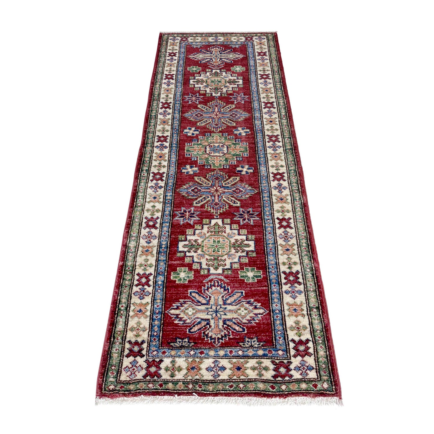 High-Quality Kazak Area Runner Rug 1' 11" x 5' 9" ft / 59 x 175 cm - No. Y39596
