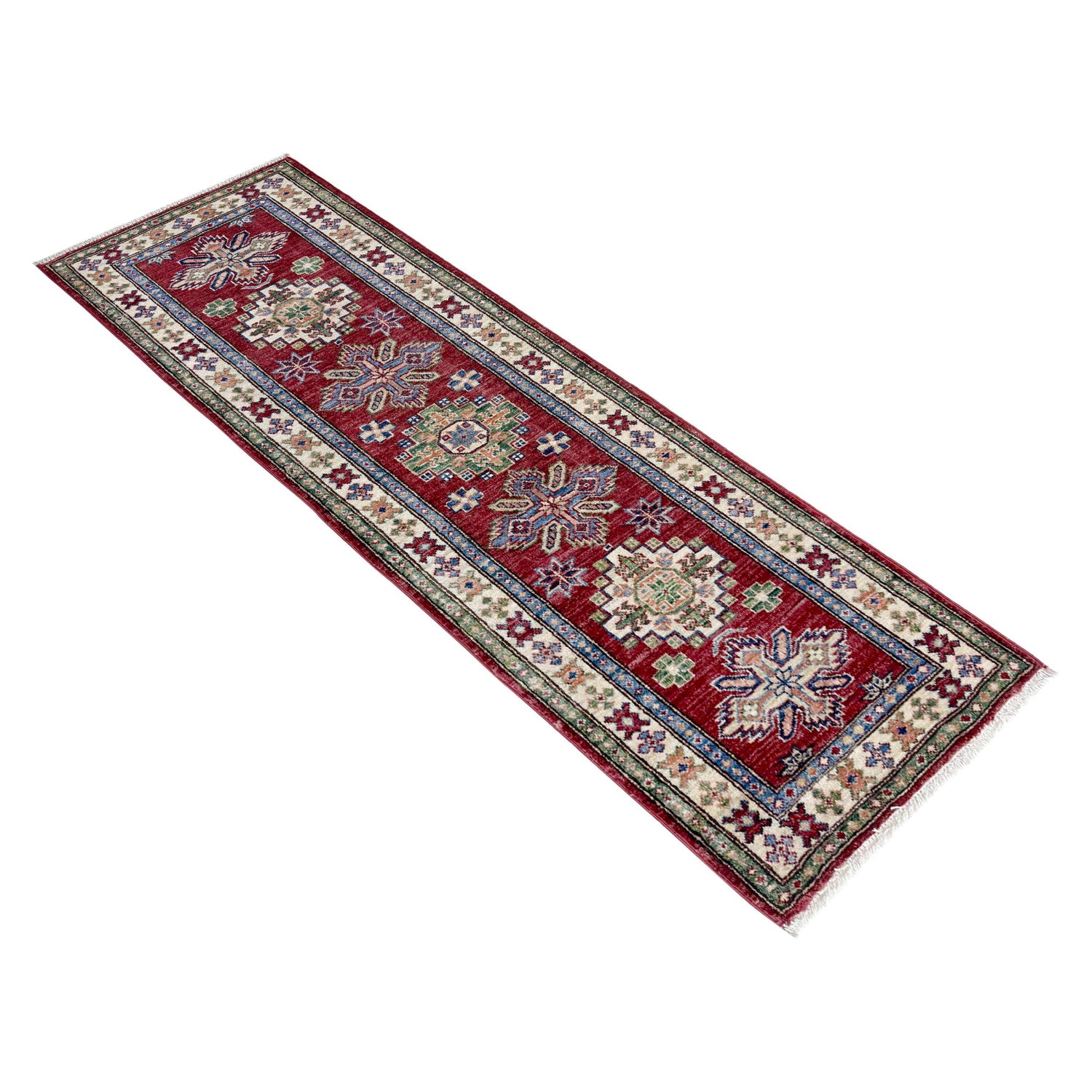 High-Quality Kazak Area Runner Rug 1' 11" x 5' 9" ft / 59 x 175 cm - No. Y39596