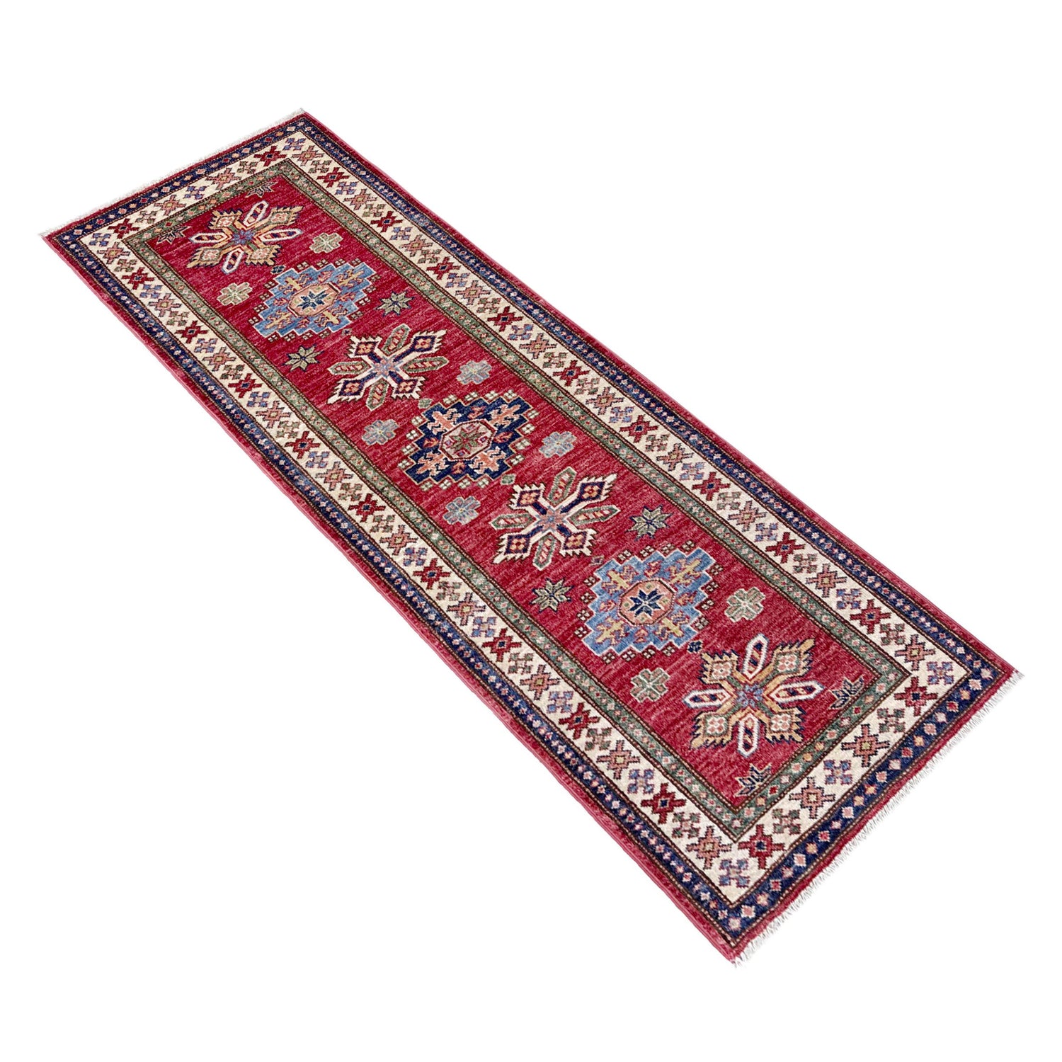 Fine Kazak Oriental Runner Rug 2' 0" x 6' 1" ft / 62 x 185 cm - No. Y39598