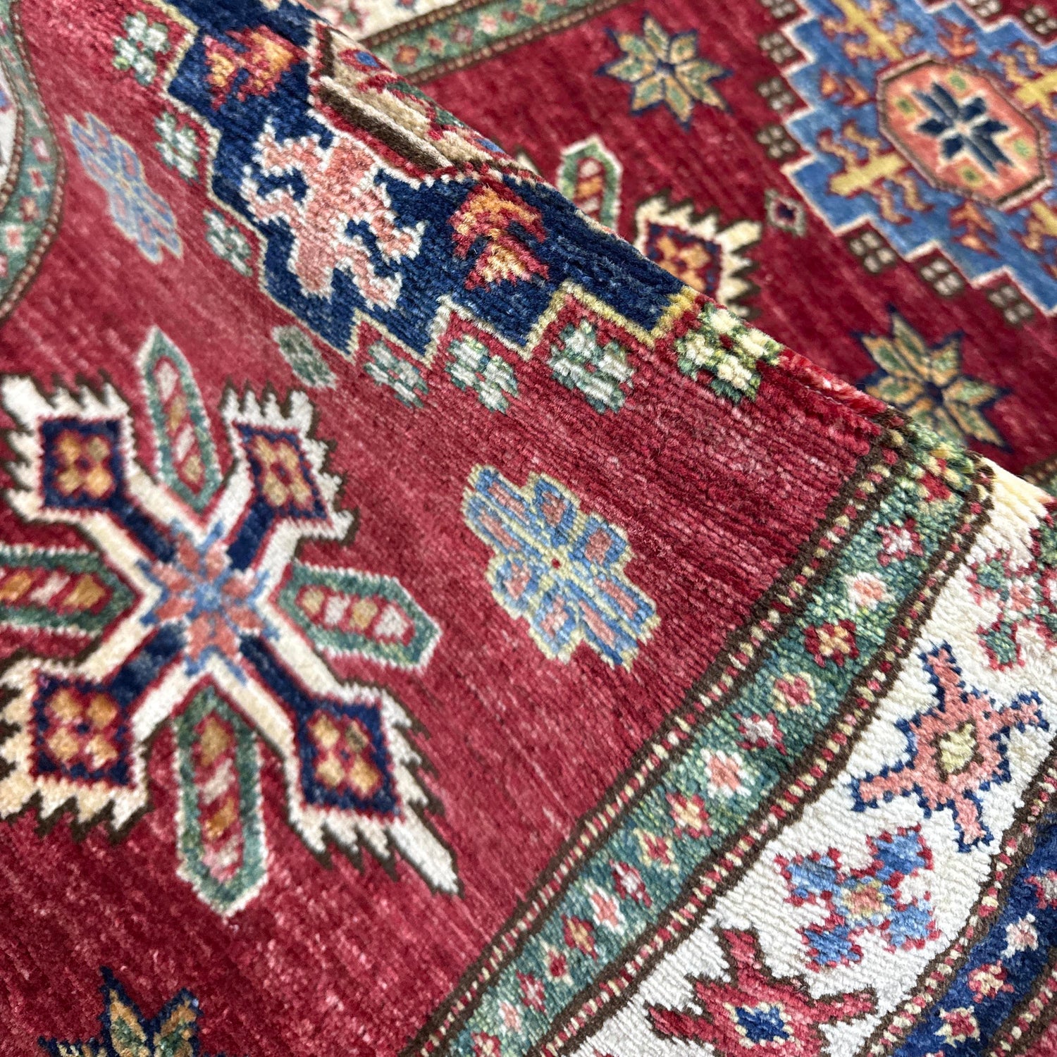 Premium Hand Knotted Kazak Runner Rug 1' 10" x 6' 0" ft / 57 x 182 cm - No. Y39599