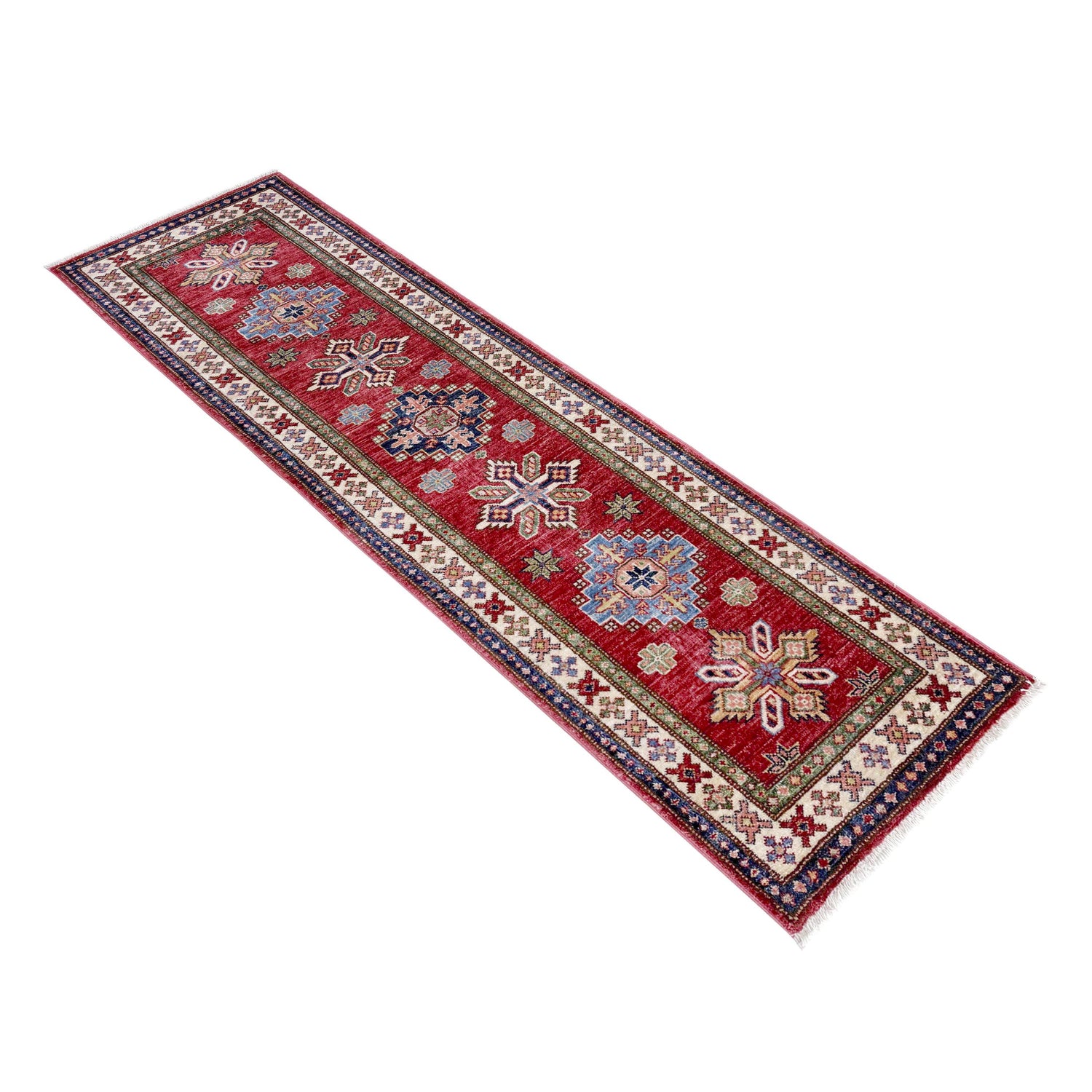 Luxury Fine Kazak Runner Carpet 1' 11" x 6' 0" ft / 58 x 184 cm - No. Y39600