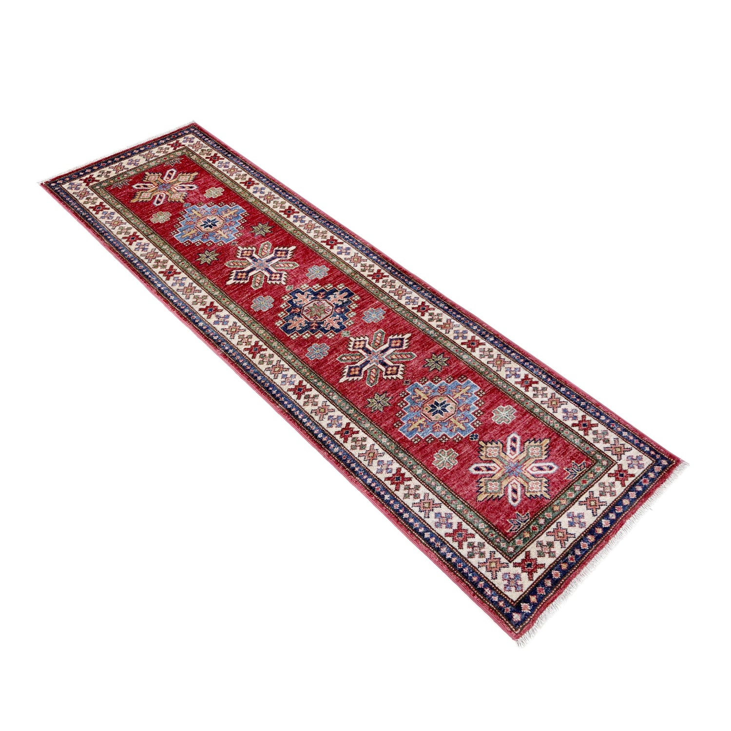 Luxury Fine Kazak Runner Carpet 1' 11" x 6' 0" ft / 58 x 184 cm - No. Y39600